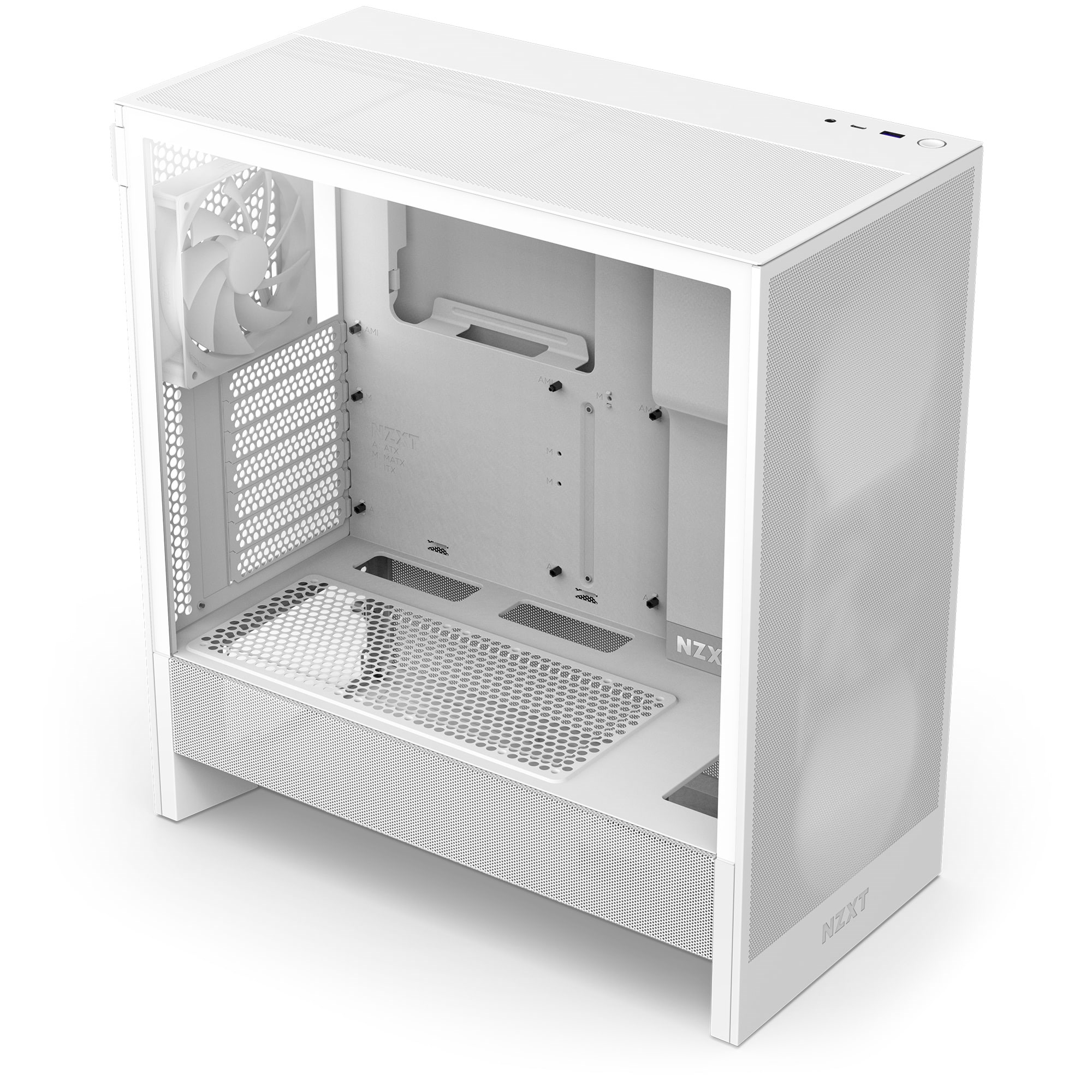 NZXT H5 Flow (2024) - White - Kabinet - Miditower - Hvid Kabinet CC-H52FW-01