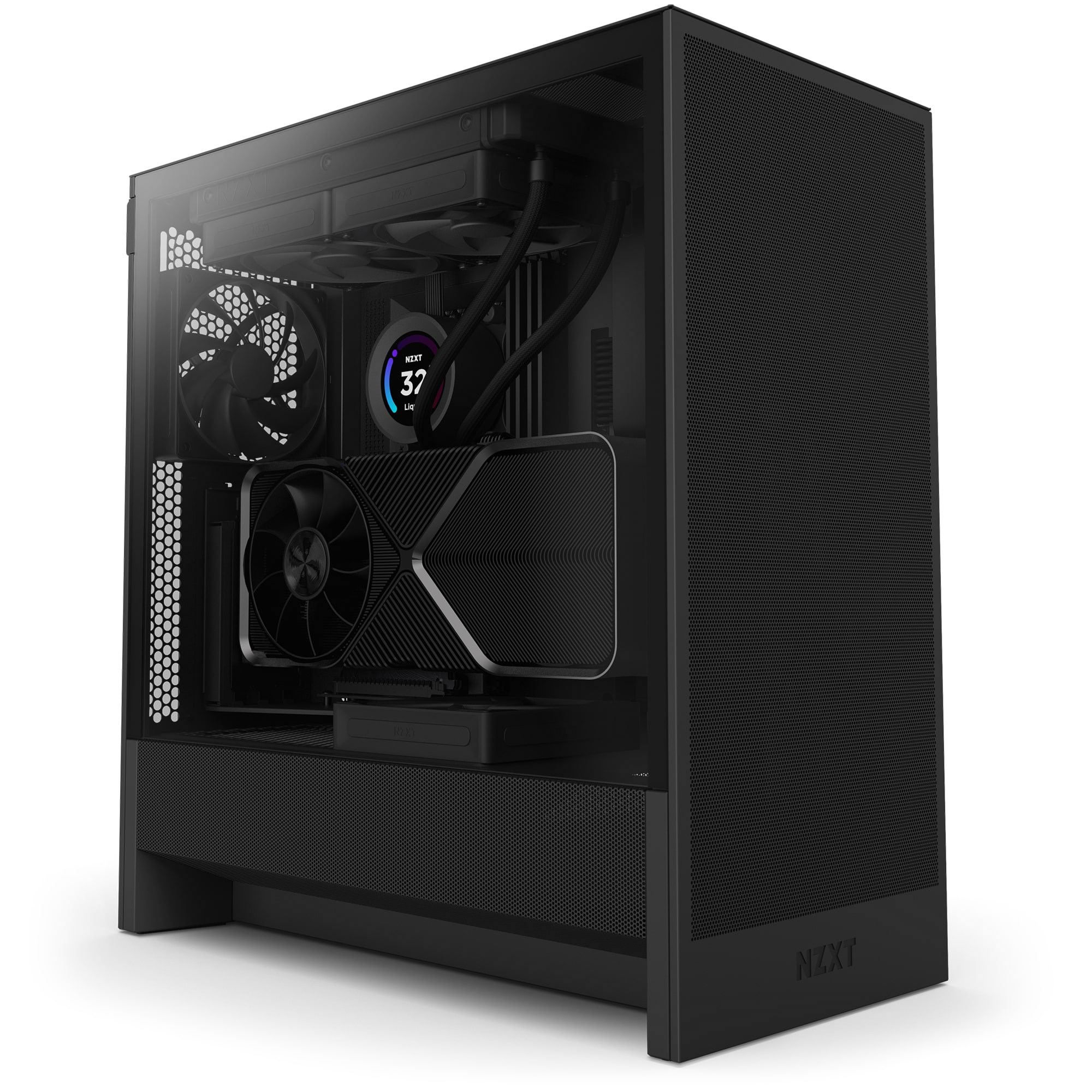 NZXT H5 Flow (2024) - Black - Kabinet - Miditower - Sort Kabinet CC-H52FB-01