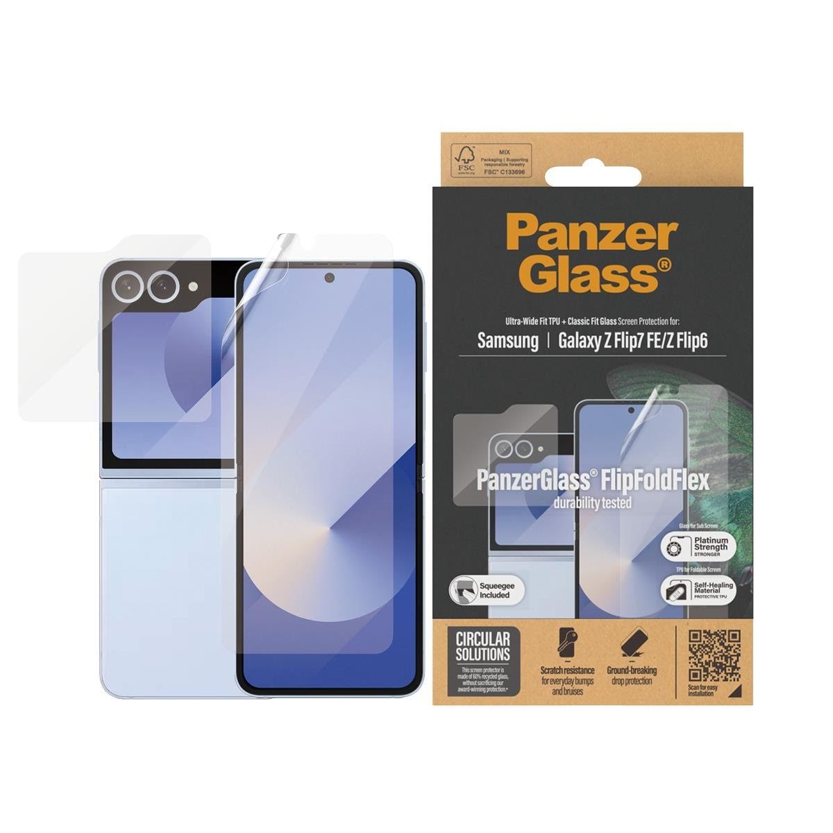 PanzerGlass Screen Protector Samsung Galaxy Z Flip7 FE | Flip6 | Glass & Film