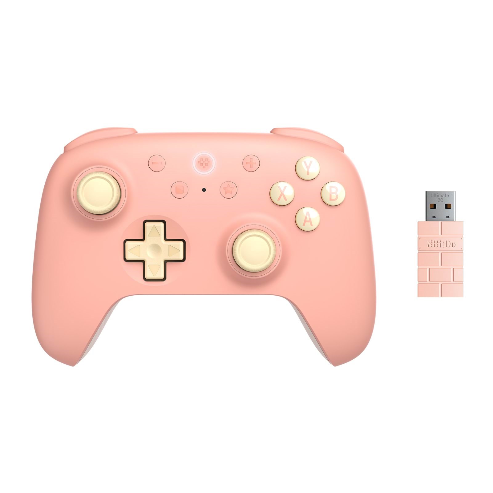 8BitDo Ultimate 2C 2.4G - Hall Effect - PC - Peach - Wireless Controller - Android Spil Tilbehør RET00472