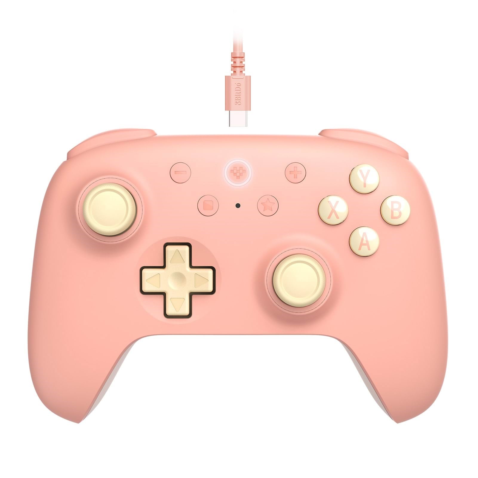 8BitDo Ultimate 2C Wired Pad - Peach - Wired Controller - Android Spil Tilbehør RET00476