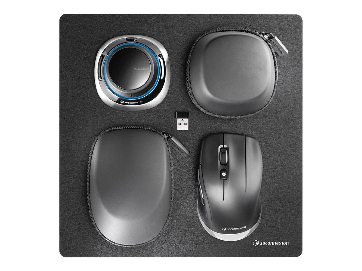 3Dconnexion SpaceMouse Wireless Kit 2 - 3D mus - 2 knapper - Sort Mus 3DX-700136