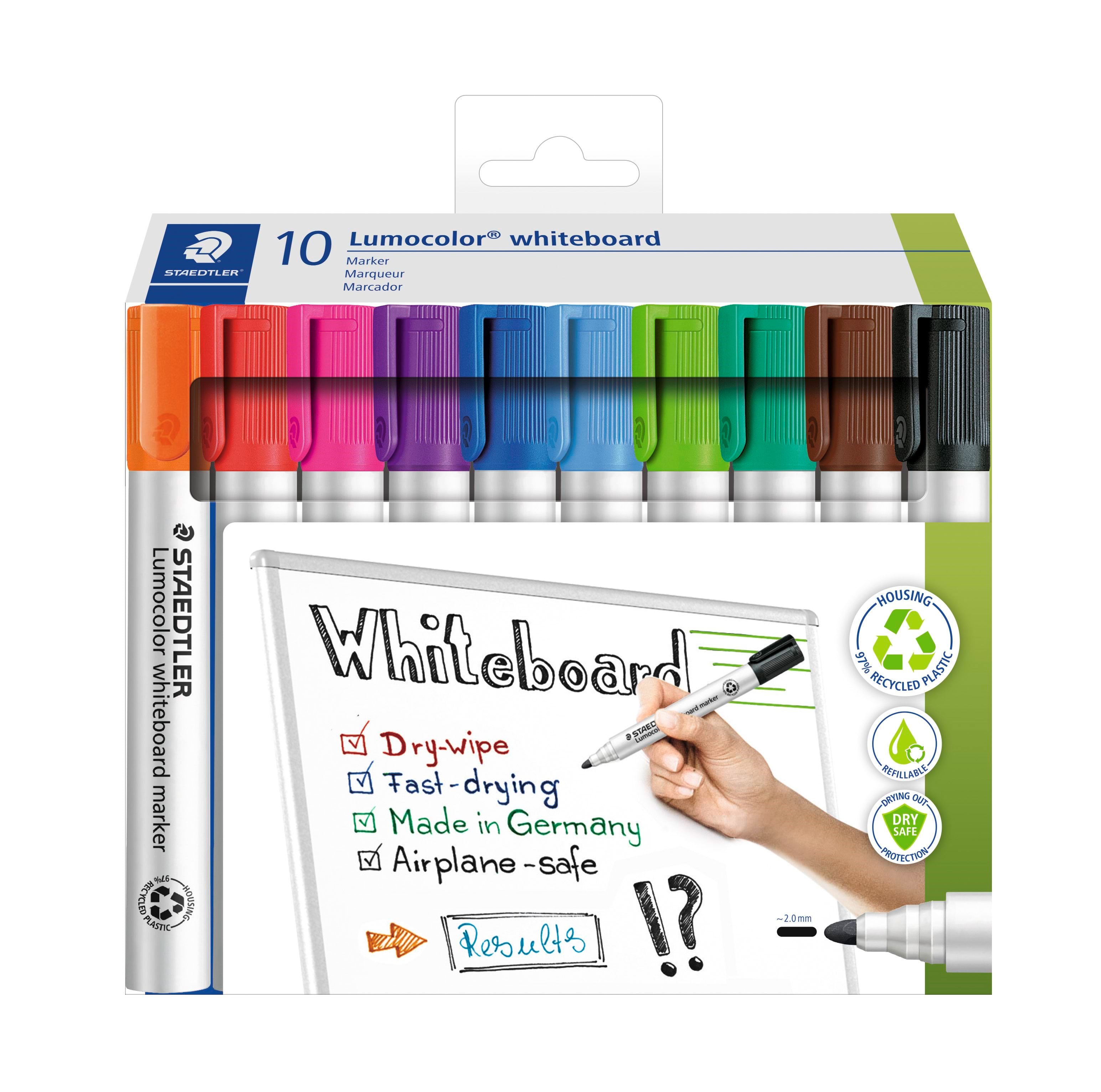 Staedtler LUMOCOLOR WB-marker 10 ass/boks Konference Præsentation 351 C10