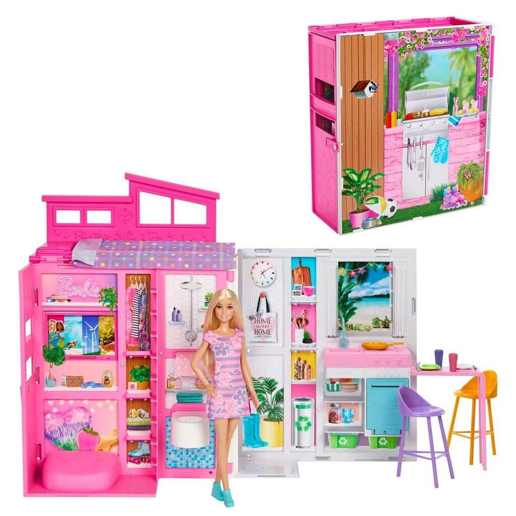 Barbie Feriedukkehus med dukke Dukker Og Dukketilbehoer HRJ77