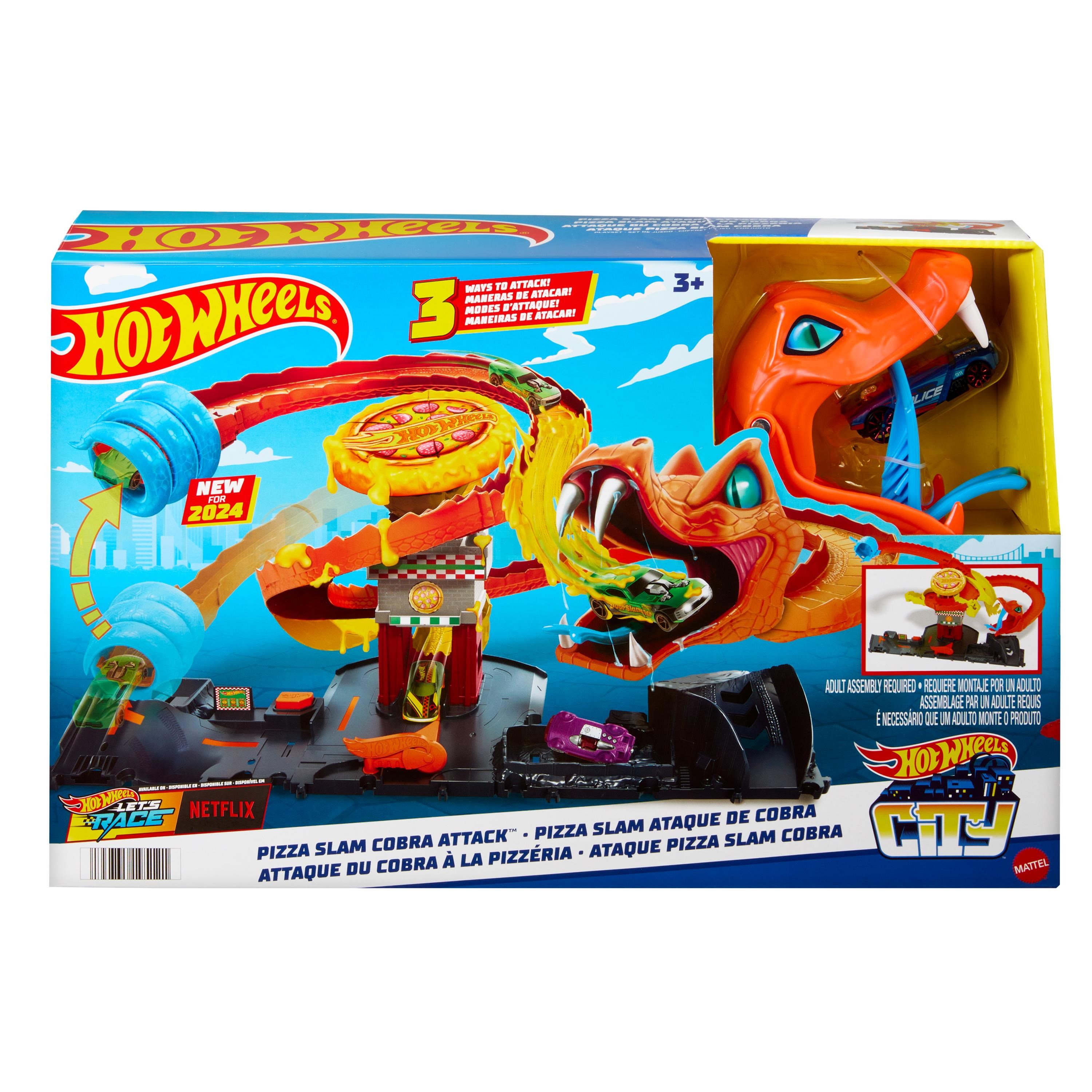 Hot Wheels City Pizza Slam Cobra Attack Playset Legetøjsbil HTN81