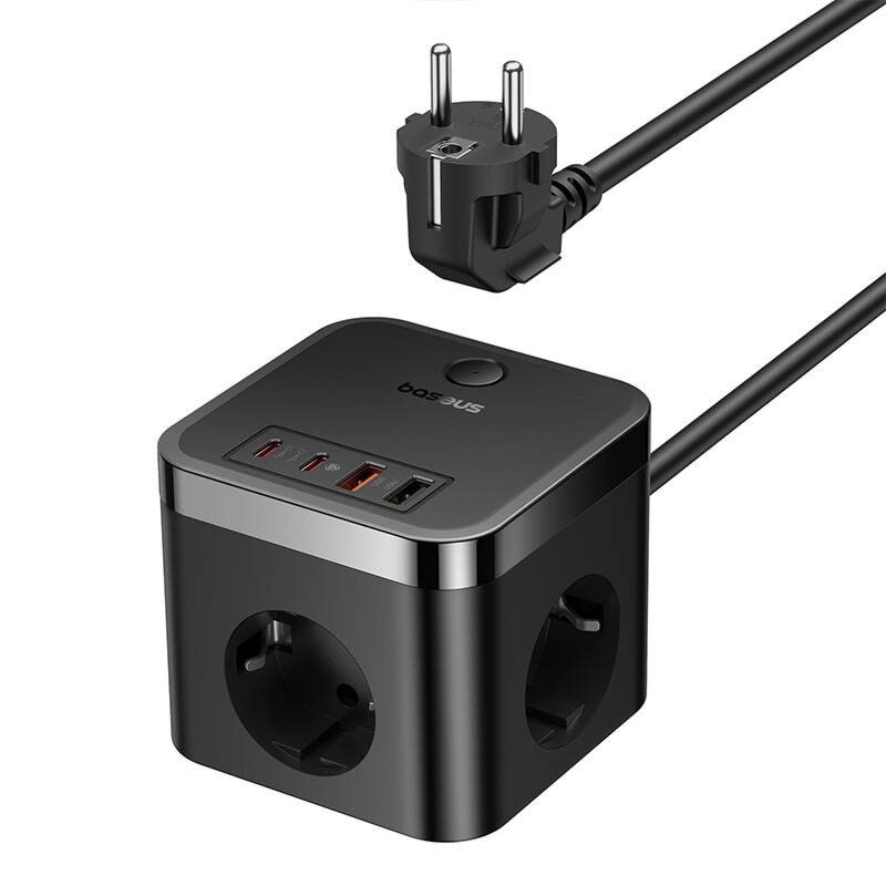 Baseus Wall charger PowerCombo 3AC+2U+2C 30W 1.5m Mobil Oplader E00066400117-00