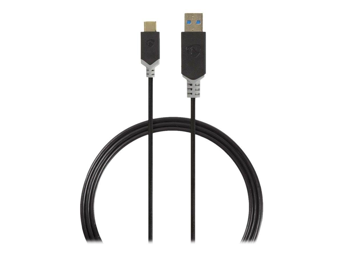 Nedis - USB-C cable - 24 pin USB-C to USB Type A - 1 m Usb Kabel Sort CCBW61600AT10