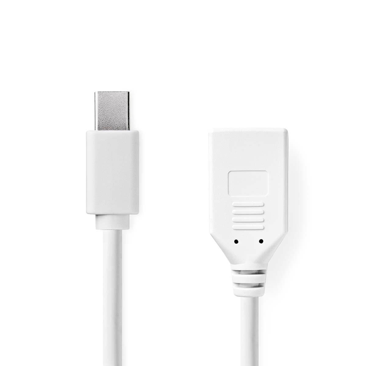 Nedis CCGB37450WT02 DisplayPort cable Skærmkabel Hvid