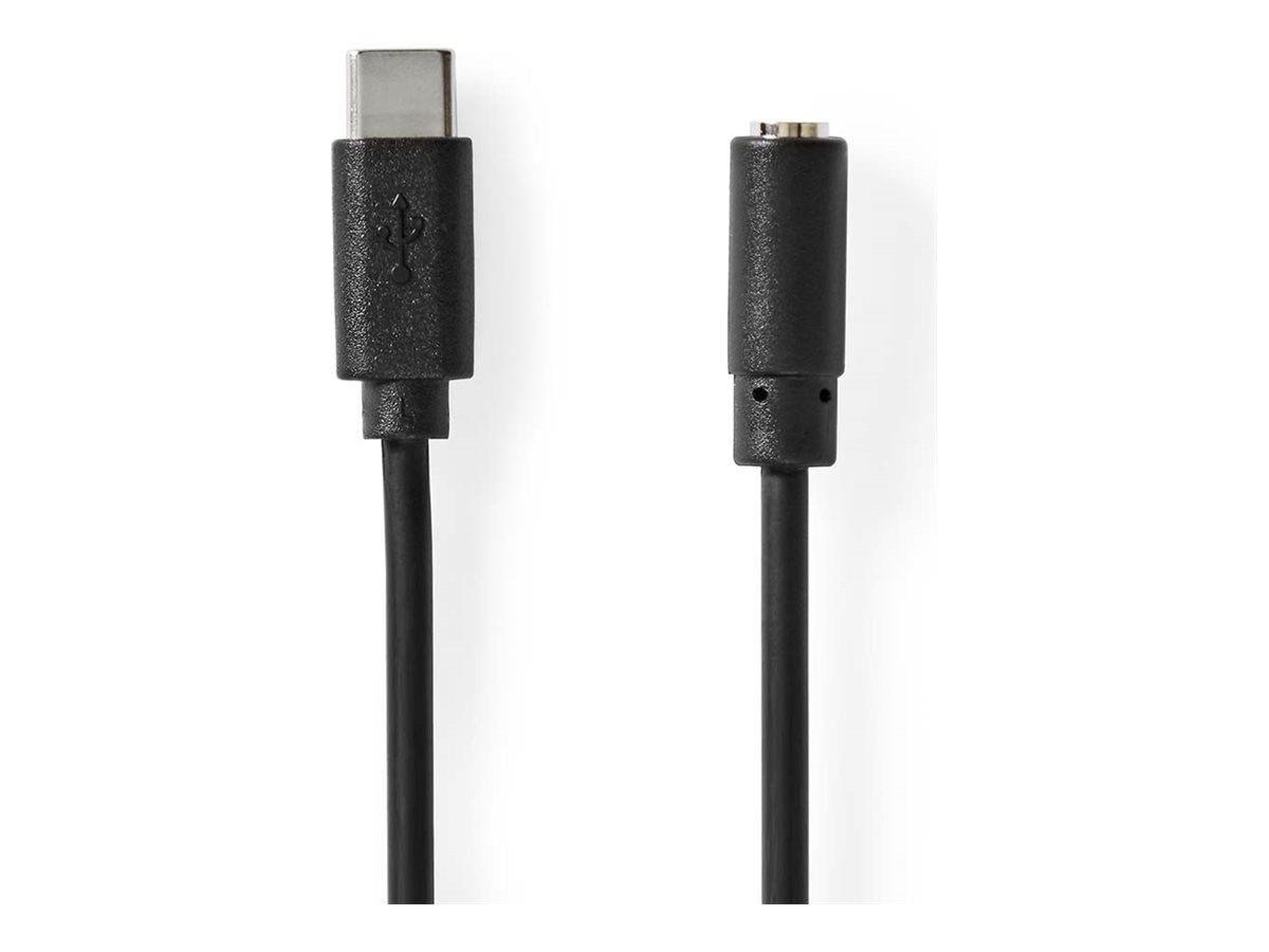 Nedis USB-C to headphone jack adapter - 1 m Usb Kabel Sort CCGB65960BK10