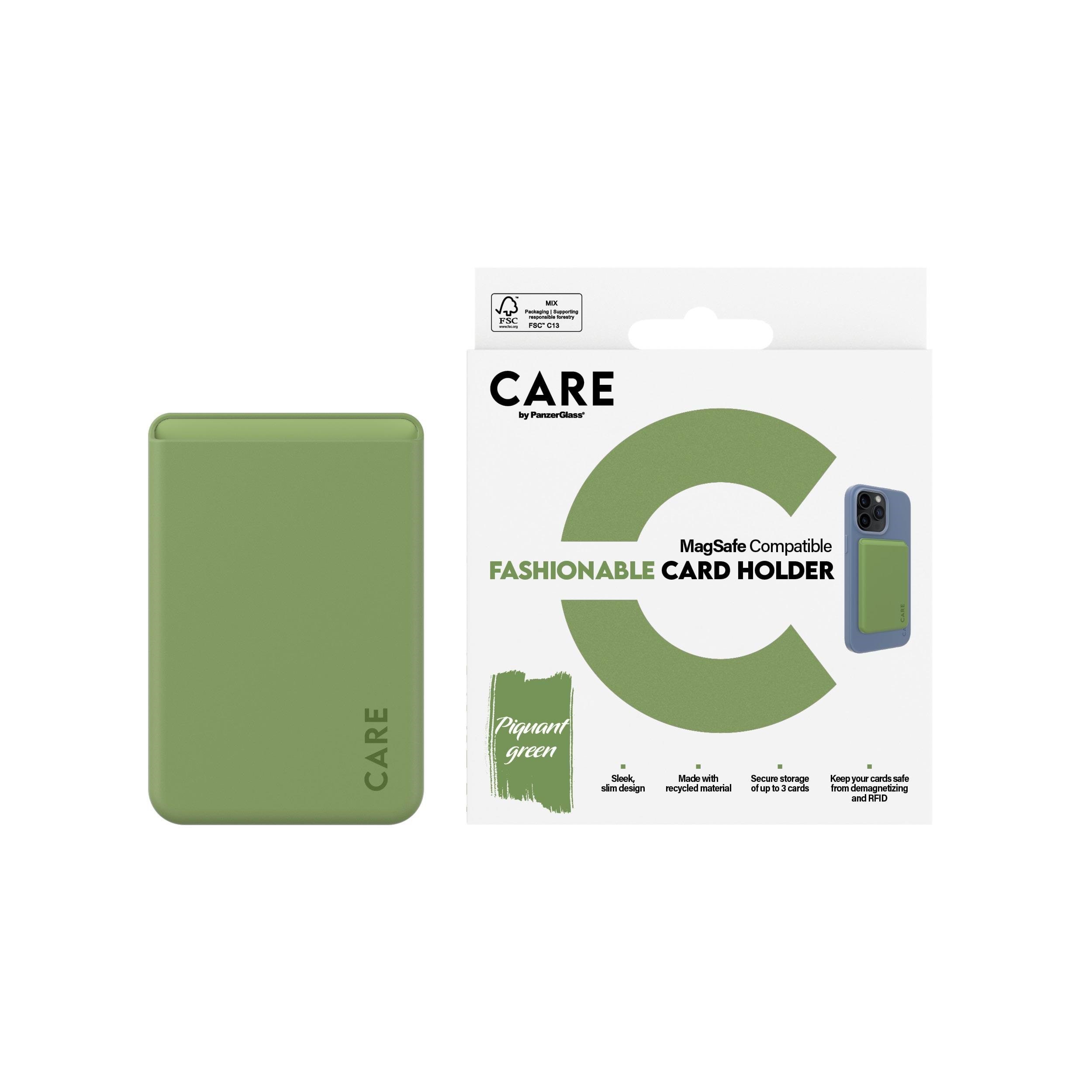 CARE by PanzerGlass Fashionable Card Holder Green iPhone Mobil Tilbehør PANZER1448