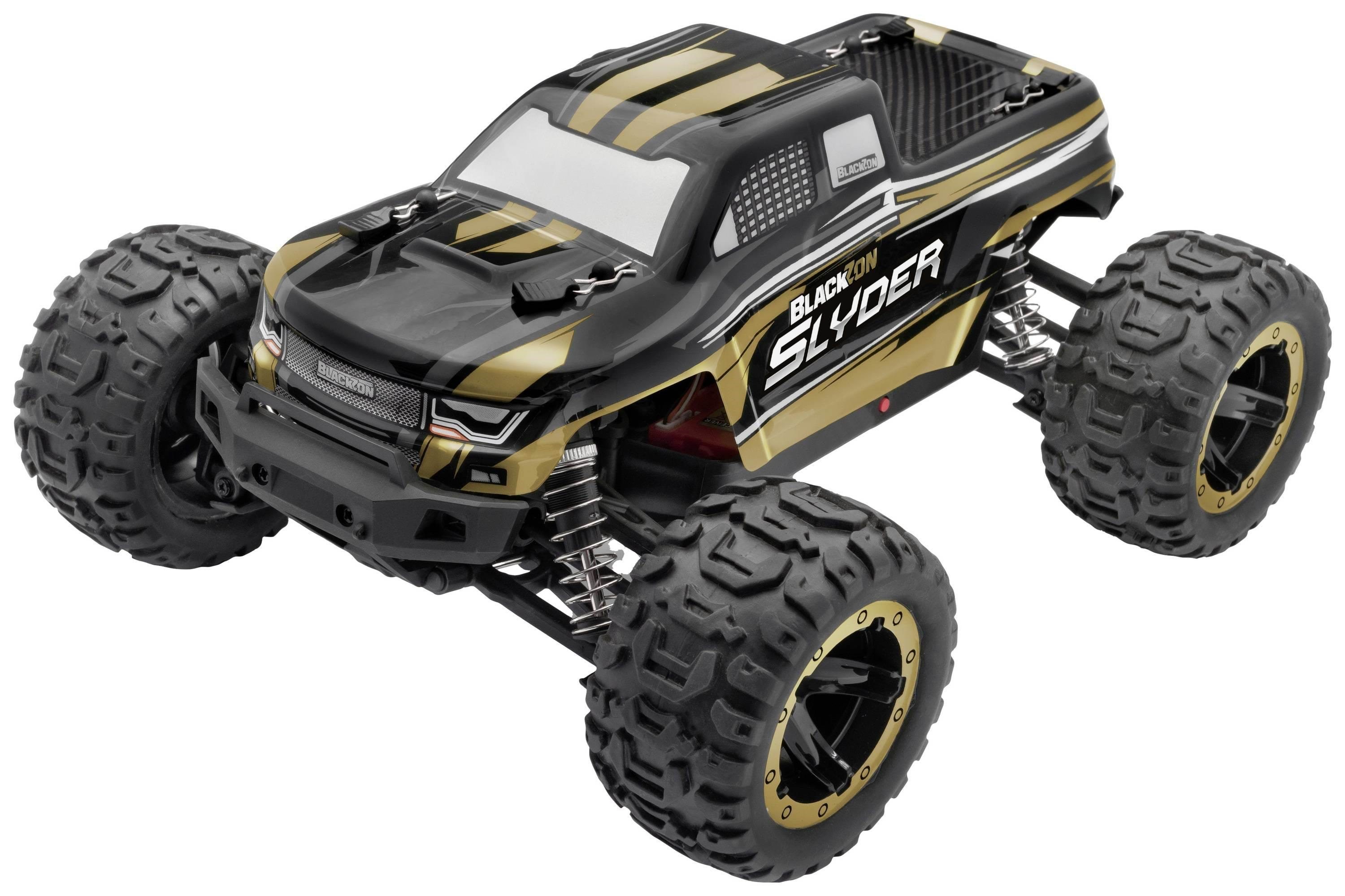 BLACKZON - Slyder MT 1/16 4WD Electric Monster Truck - Gold Fjernstyret Bil 540101