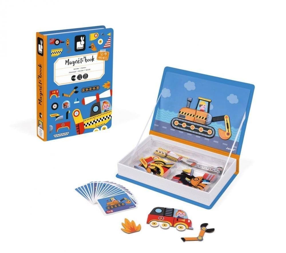 Janod - Magneti'Book - Racers - 50 magnets Kreativt Legetøj LKJ2715