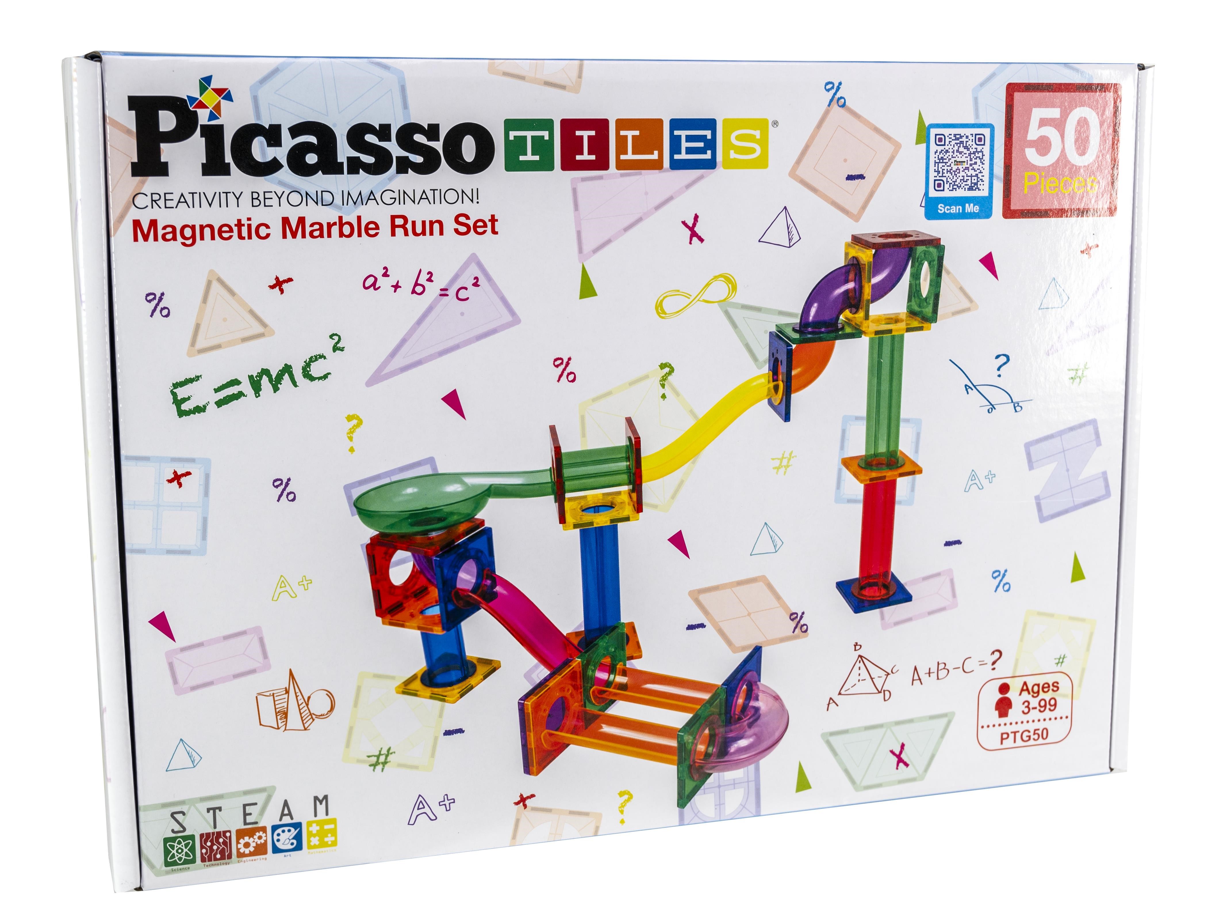 PicassoTiles 50pc Marble run set Konstruktionslegetøj PTG50