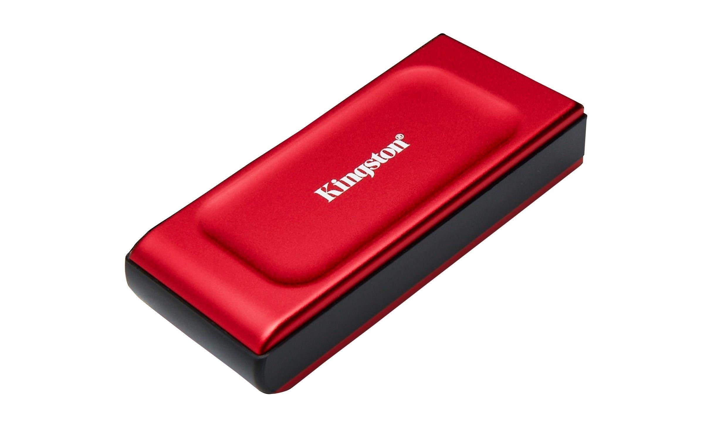 Kingston XS1000 Portable SSD - 1TB - Ekstern SSD - Rød - USB 3.2 Gen 2 Ssd Harddisk SXS1000R/1000G