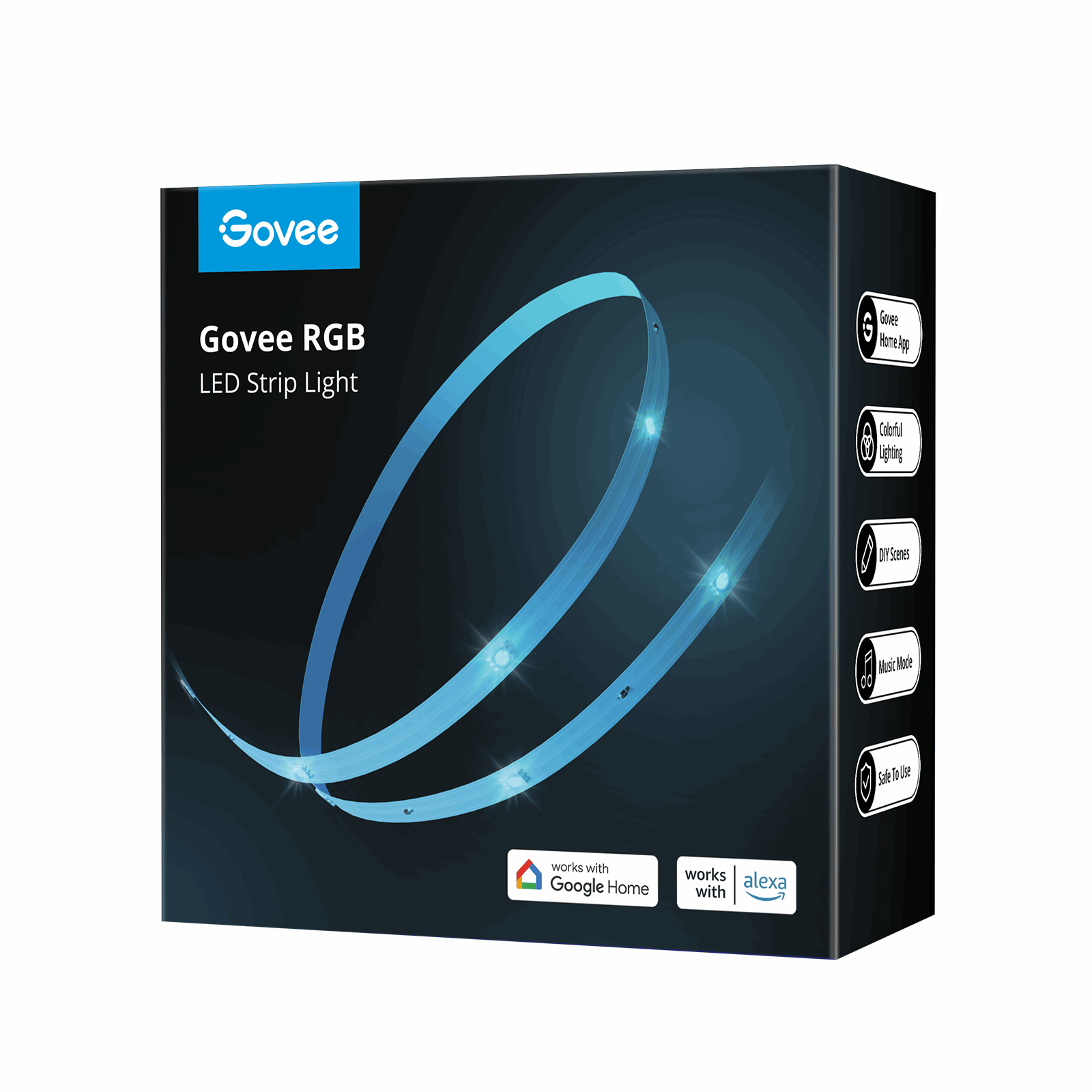 Govee RGB Smart Wi-Fi + Bluetooth LED Strip Lights 5m Smart Home H615A3A3