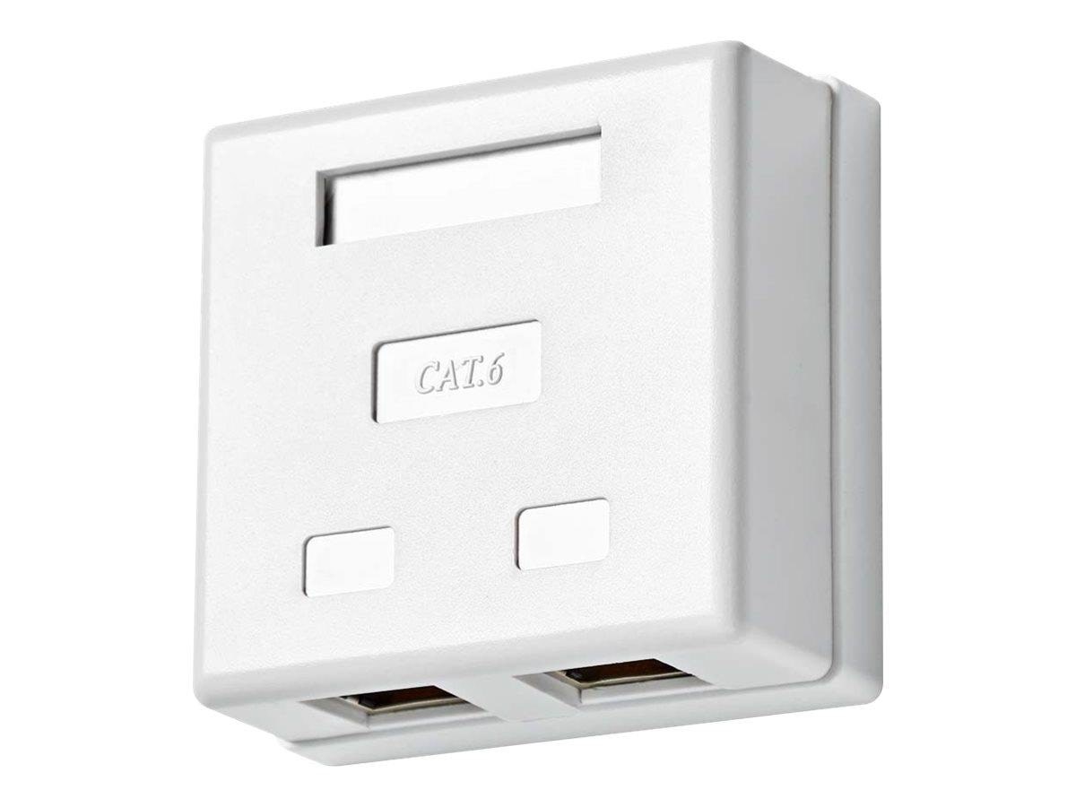 Nedis - socket-outlet - 2 network sockets - white Dataudtag CCGP89130WT