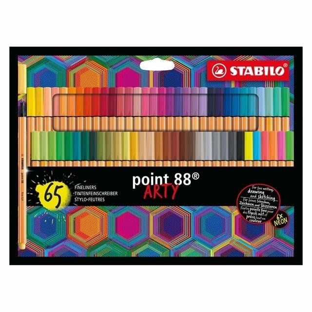 STABILO - Pen 88 fineliner ARTY cardboard wallet of 65 colors Tegneværktøj 201128