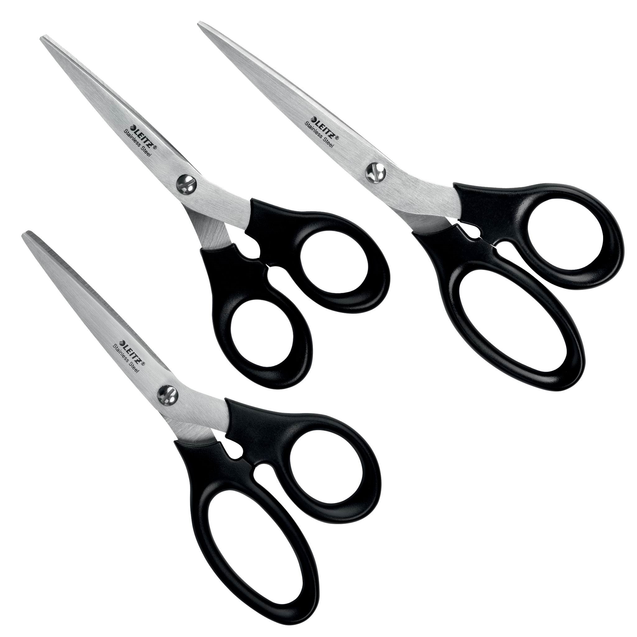 Leitz saksesæt i rustfrit stål 165/185/200 mm Skrivebordstilbehør 54260095