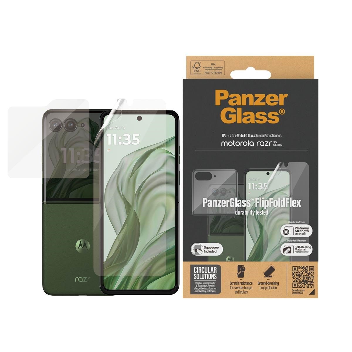 PanzerGlass Screen Protector Motorola Razr 50 Ultra | Glass & Film Beskyttelsesglas PANZER6592