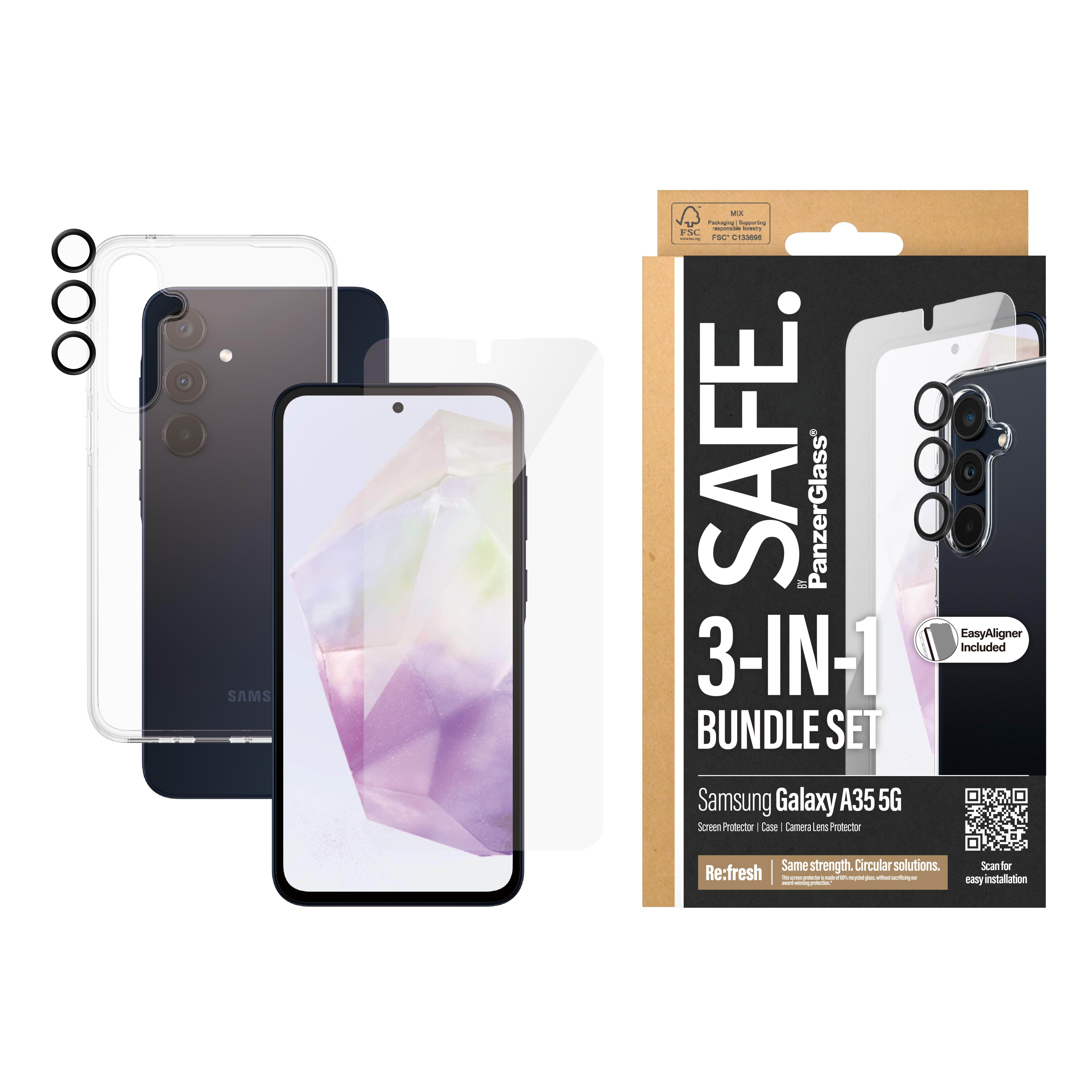SAFE by PanzerGlass 3-in-1 Protection Pack Samsung Galaxy A35 5G Mobilcover BSAFE95690