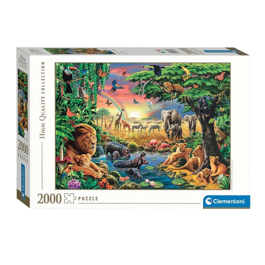 Clementoni Jigsaw Puzzle The African Gathering 2000pcs. 2D Puslespil
