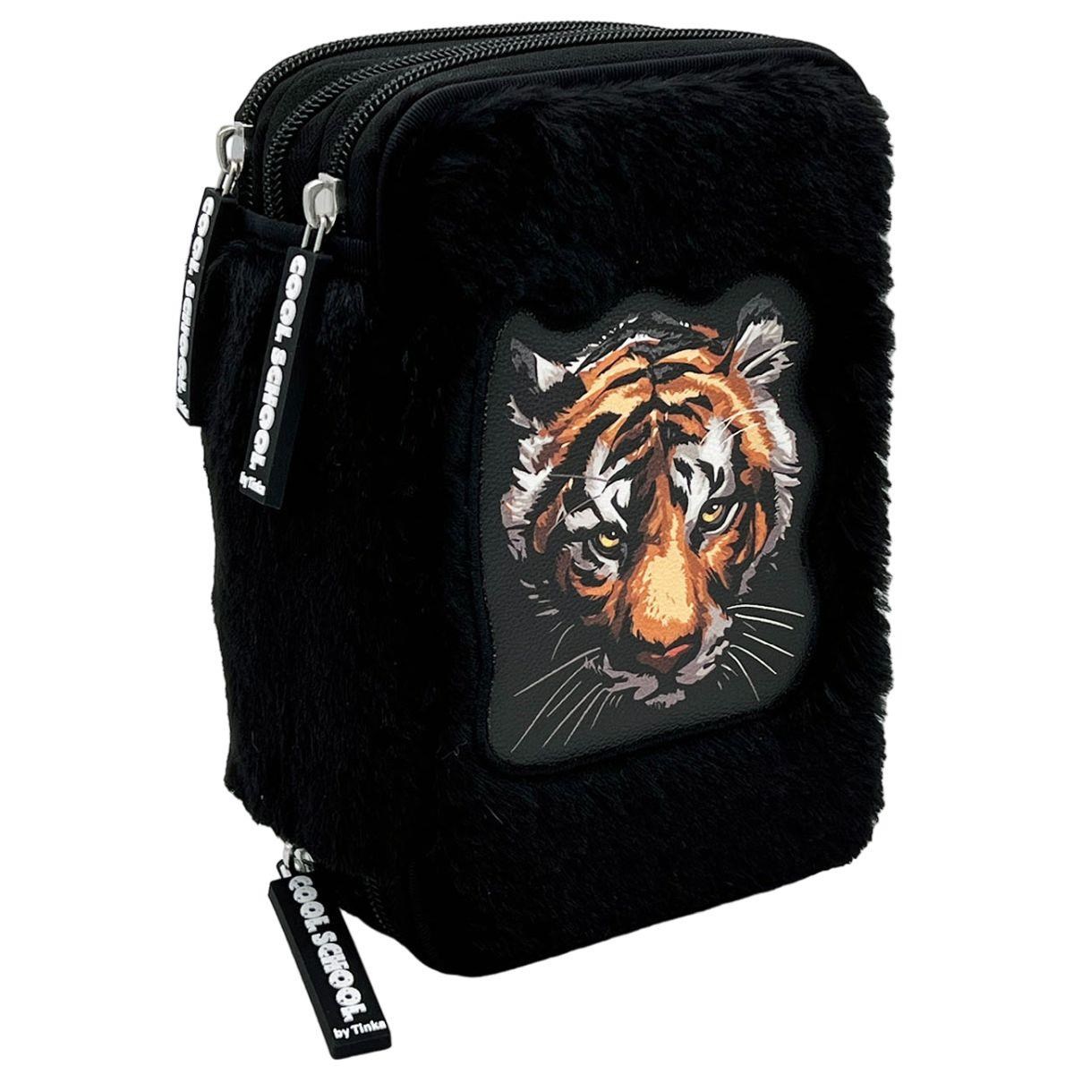 Tinka penalhus trippel tiger sort tinka Skoletilbehoer 8-804207