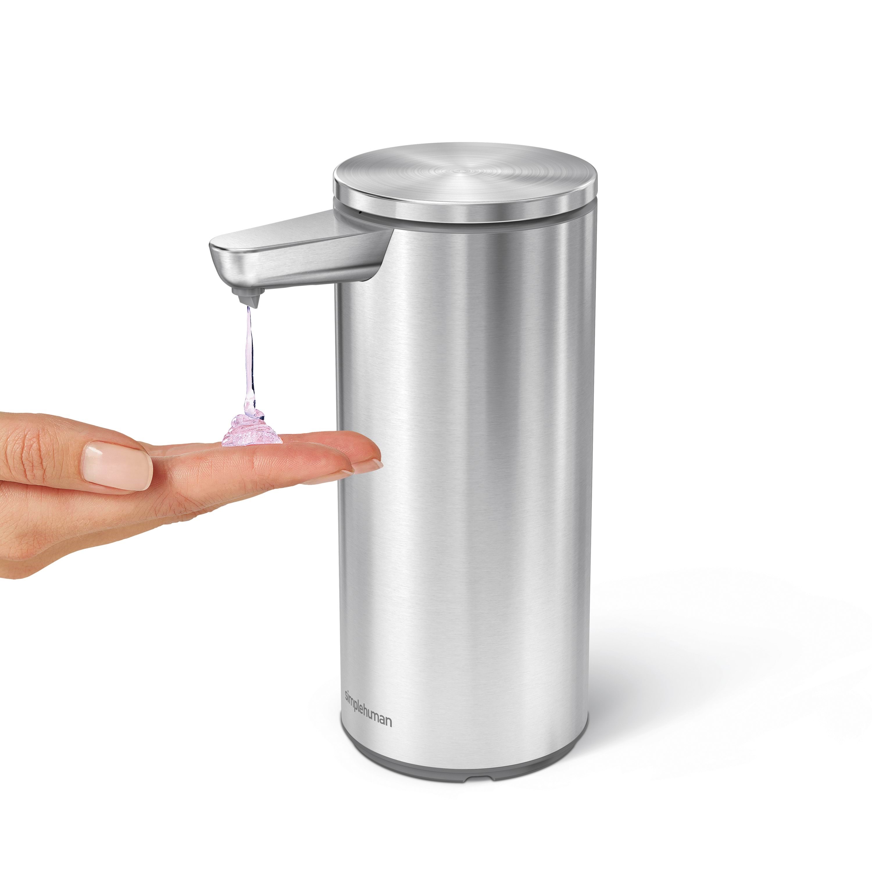 Simplehuman 266 ml genopladelig sensorpumpe, børstet Saebedispenser ST1082