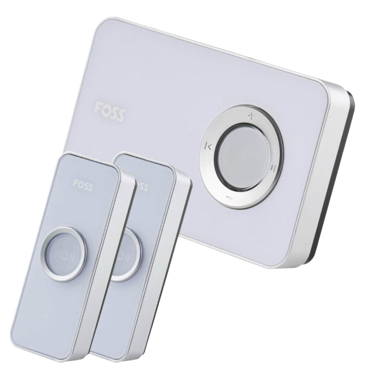 Foss Europe TREND Dørklokke DESIGN - Valgfri ringelyd, Hvid El Apparater 102002-2