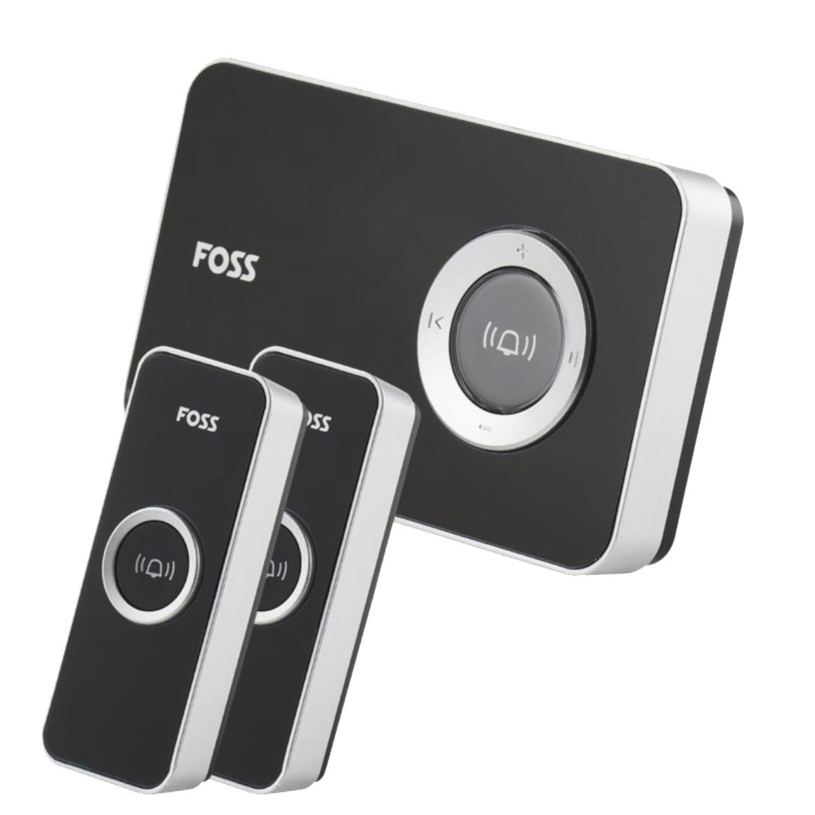 Foss Europe TREND Dørklokke DESIGN - Valgfri ringelyd, Sort El Apparater 102003-2