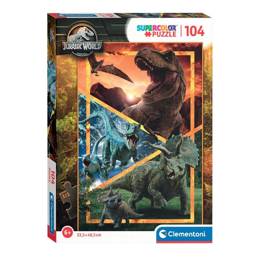 Clementoni Puslespil Jurassic World, Super, 104 brikker 2D Puslespil Puslespil 27181