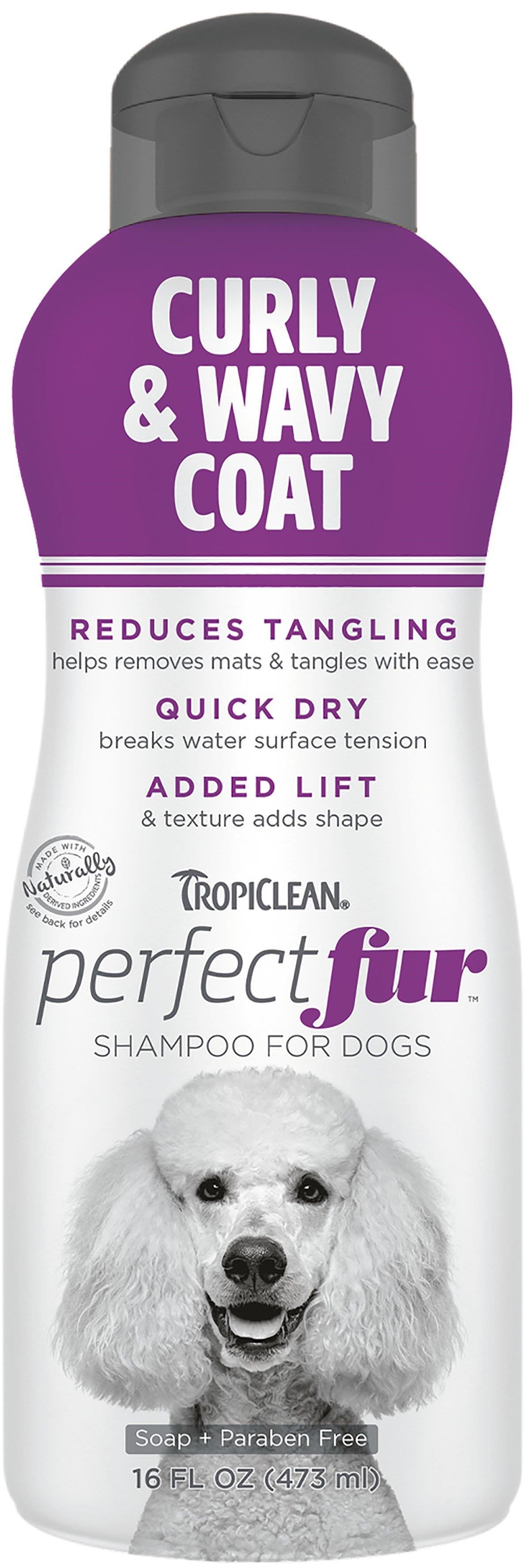 Tropiclean - Perfect Fur Curly & Wavy Coat Shampoo 473ml - (719.1810) Hundeudstyr