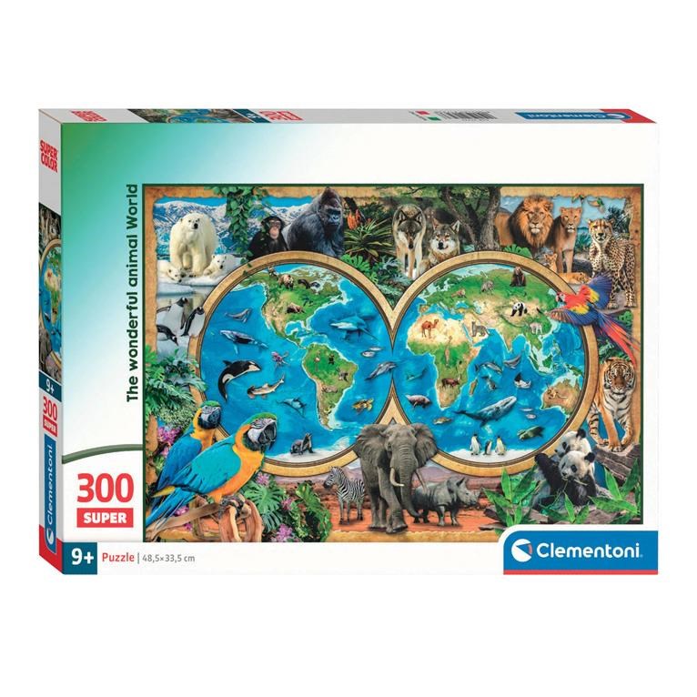Clementoni Puslespil The Wonderful Animal World, 300 brikker 2D Puslespil Puslespil 21723
