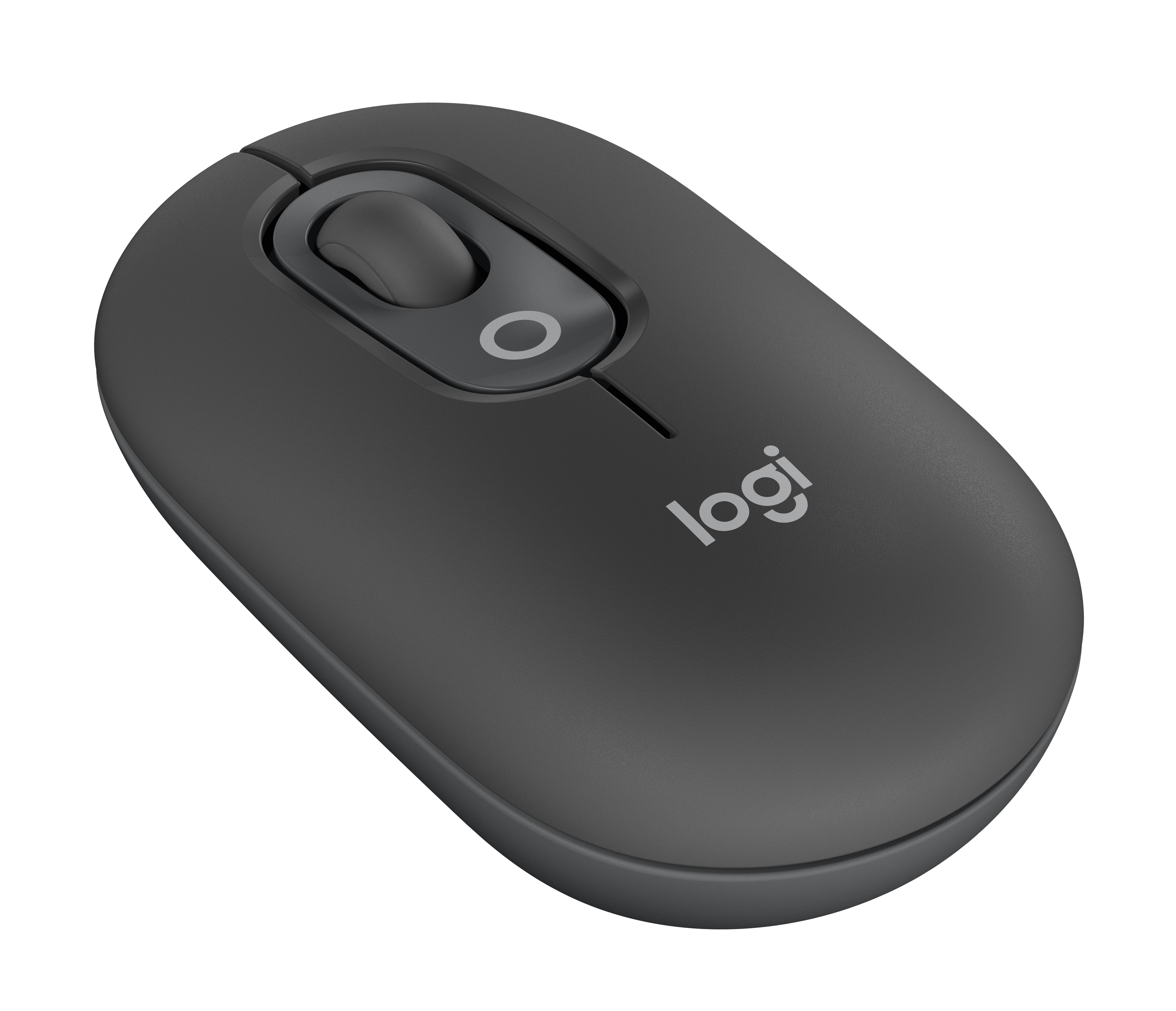 Logitech POP Mouse with Emoji - Graphite - Mus - Optisk - 3 knapper - Sort