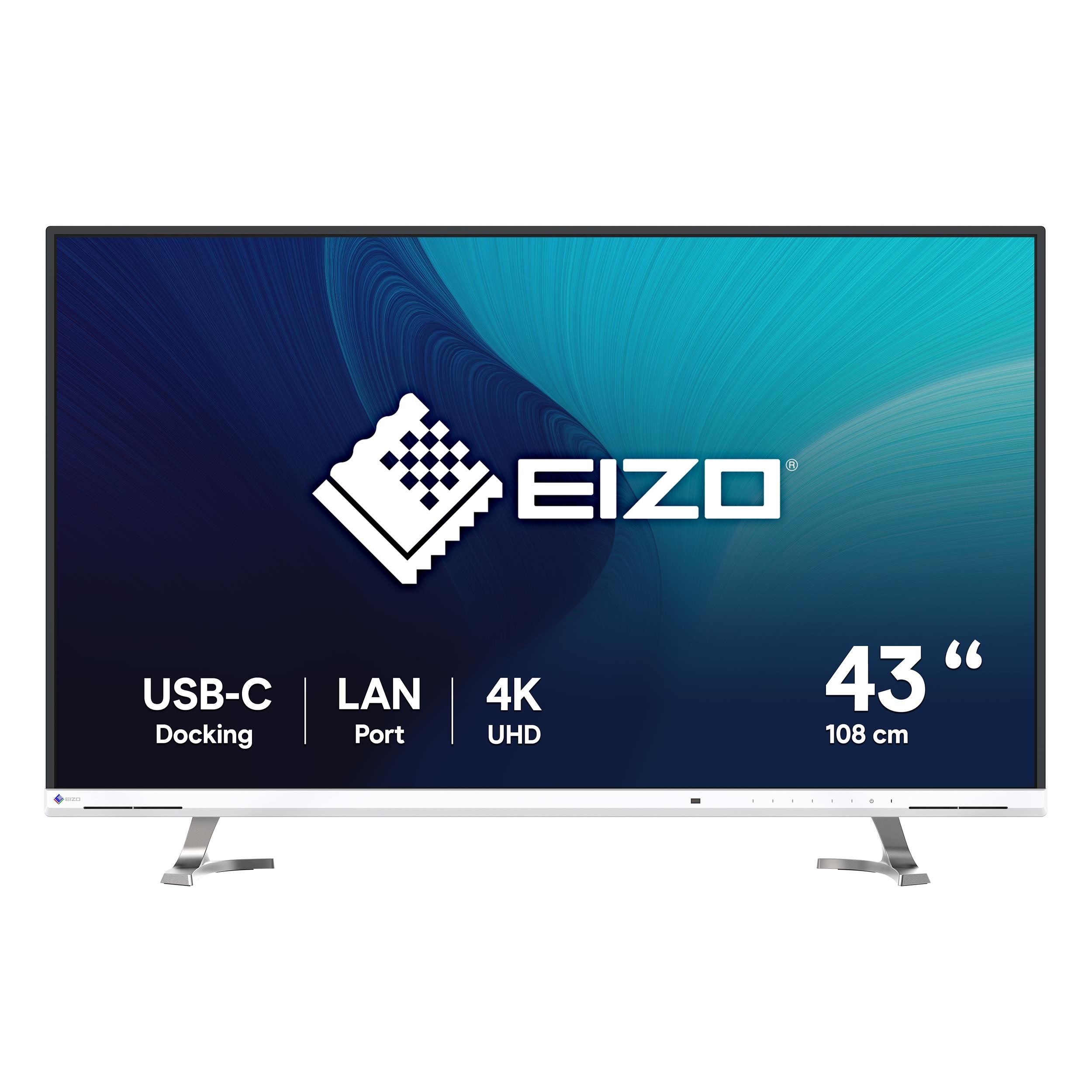 42" EIZO FlexScan EV4340X-WT - 3840x2160 (4K - IPS - 94W USB-C Computerskærm White