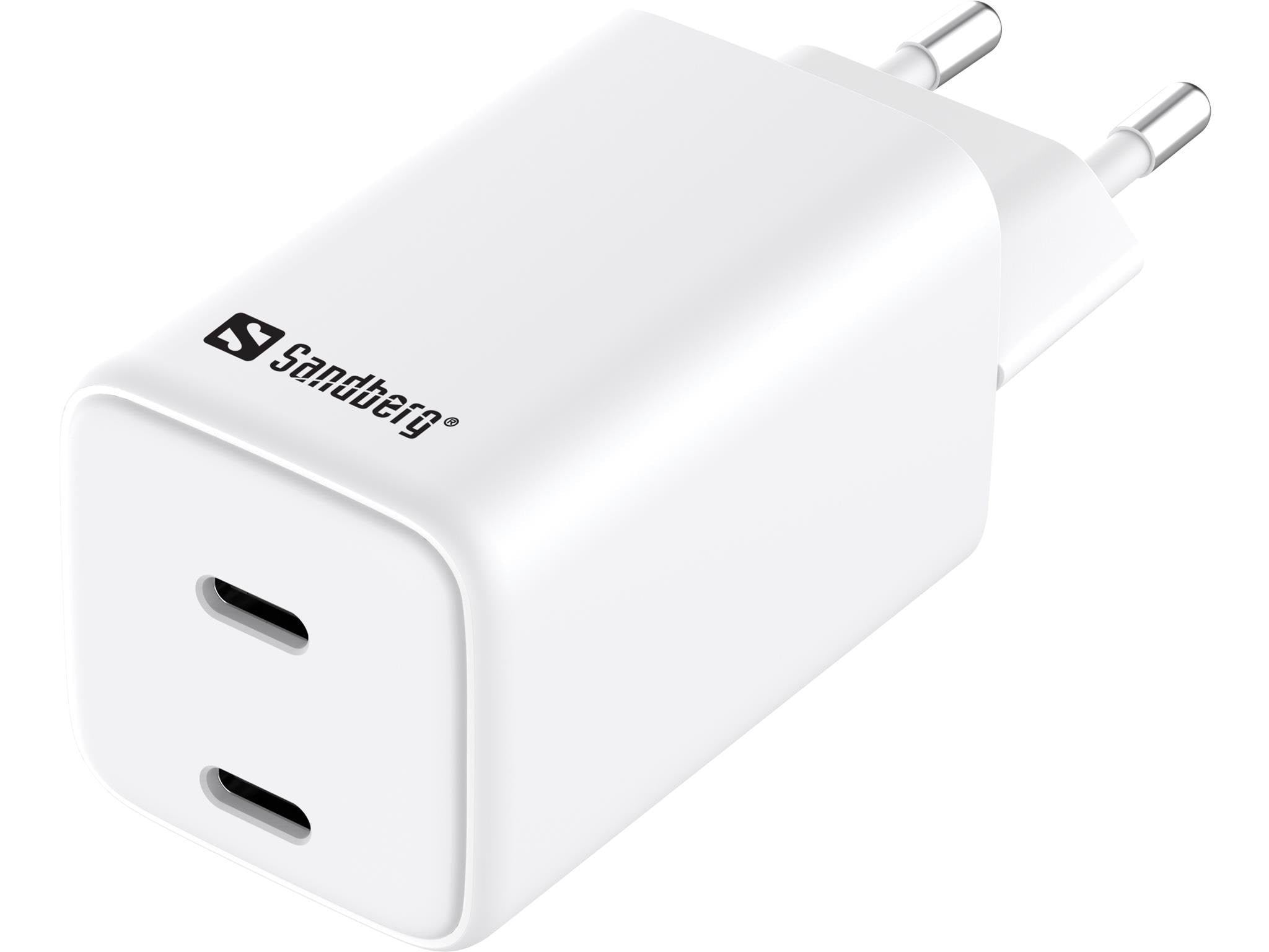 Sandberg 2-Port USB-C AC Charger Mobil Oplader 441-56