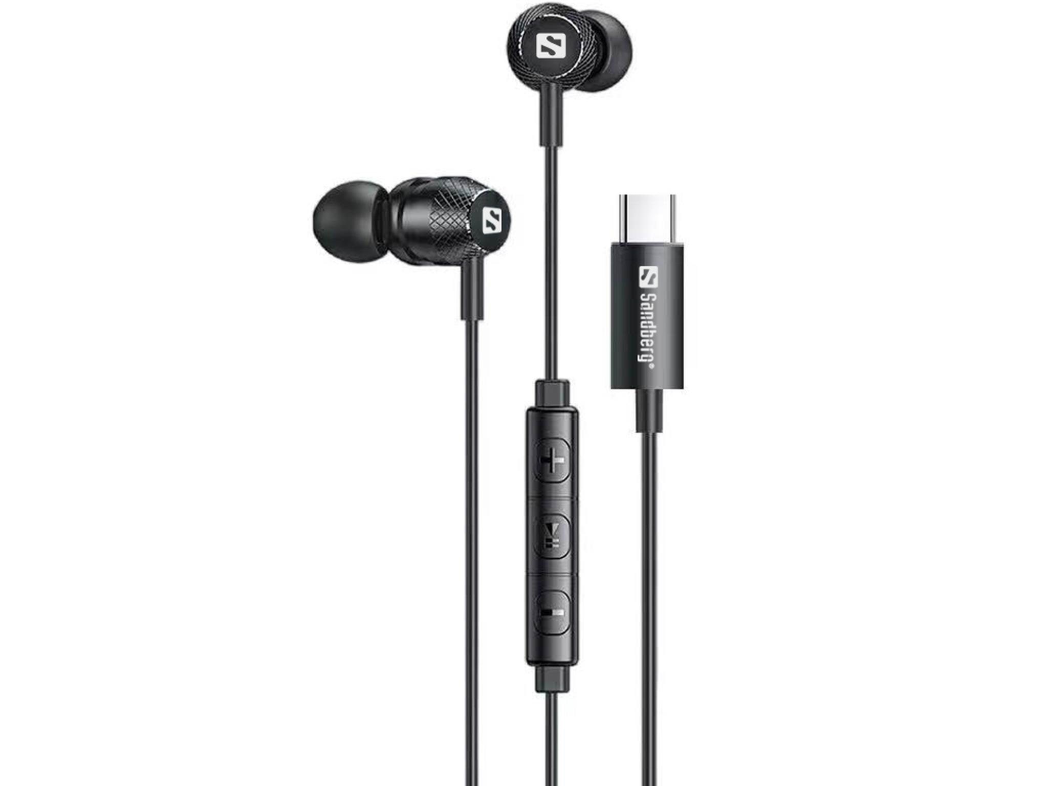 Sandberg USB-C/A In-Earset with Line-Mic Hovedtelefoner Og Headset Sort 126-50