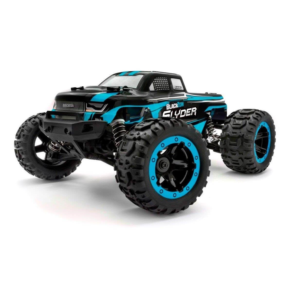 BLACKZON Slyder MT 1/16 4WD Electric Monster Truck - Blue Fjernstyret Bil 540104