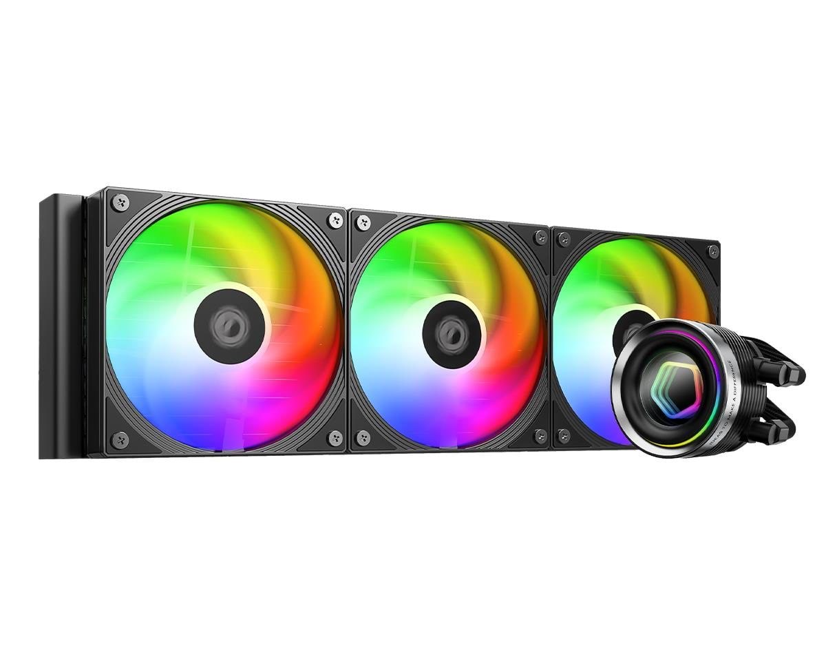 ID-Cooling FX360 INF Black - CPU Vandkøling - Max 27 dBA Cpu Køler Sort med RGB lys