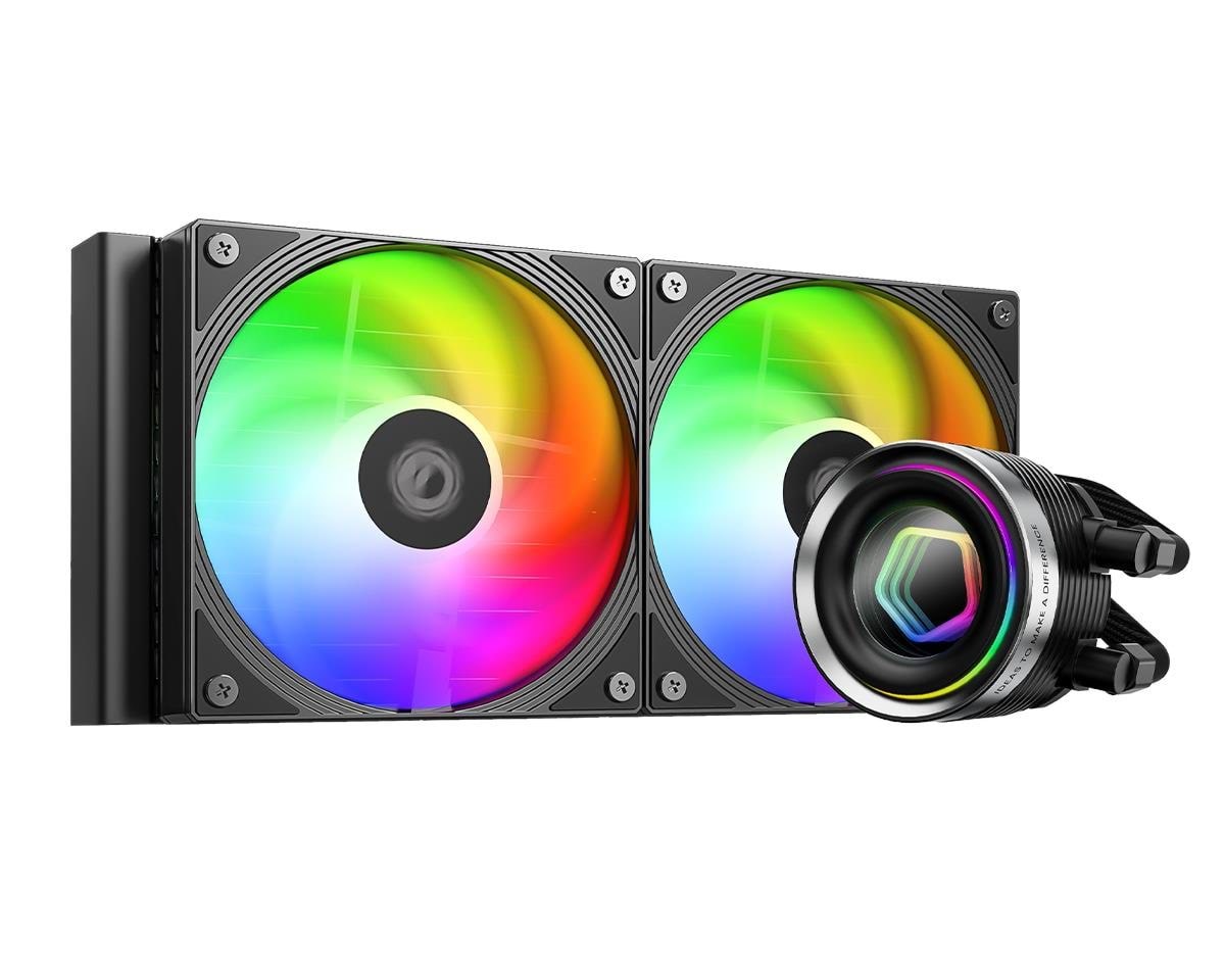 ID-Cooling FX240 INF Black - CPU Vandkøling - Max 25 dBA Cpu Køler Sort med RGB lys