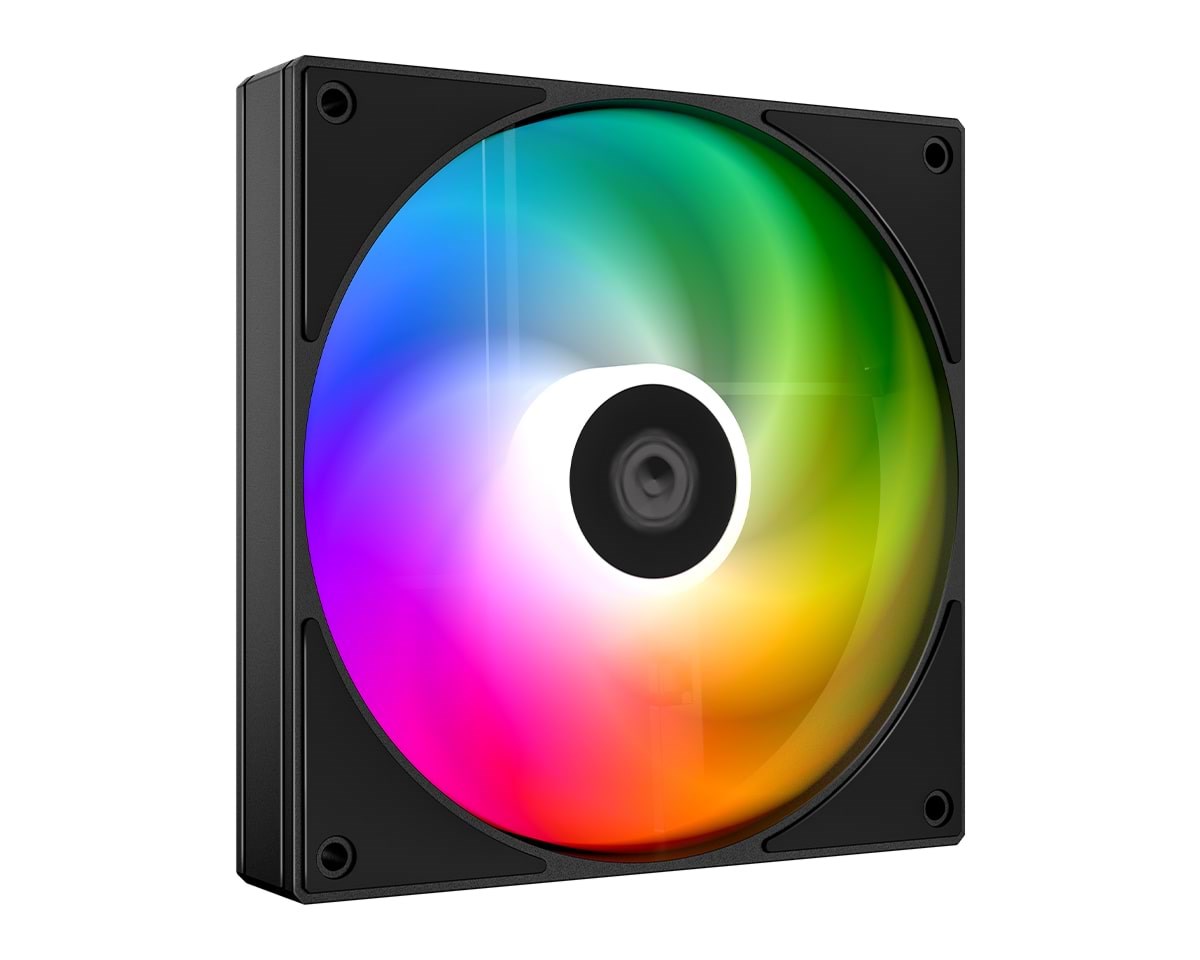 ID-Cooling AS-120-ARGB-K - Kabinet køler - 120mm - Sort med RGB LED lys - 27 dBA Kabinetkøler