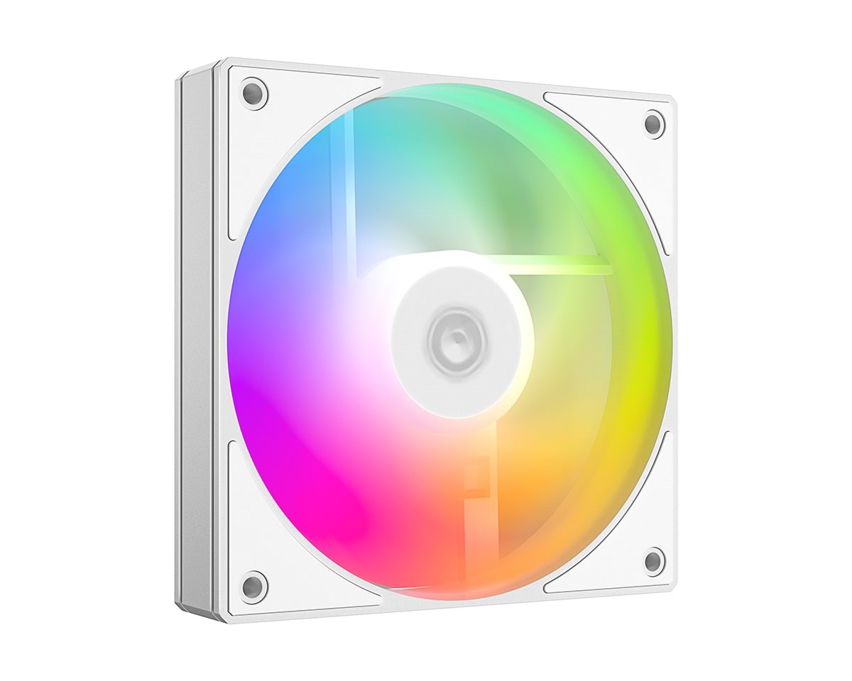 ID-Cooling AS-120-ARGB-W - Kabinet køler - 120mm - Hvid med RGB LED lys - 27 dBA
