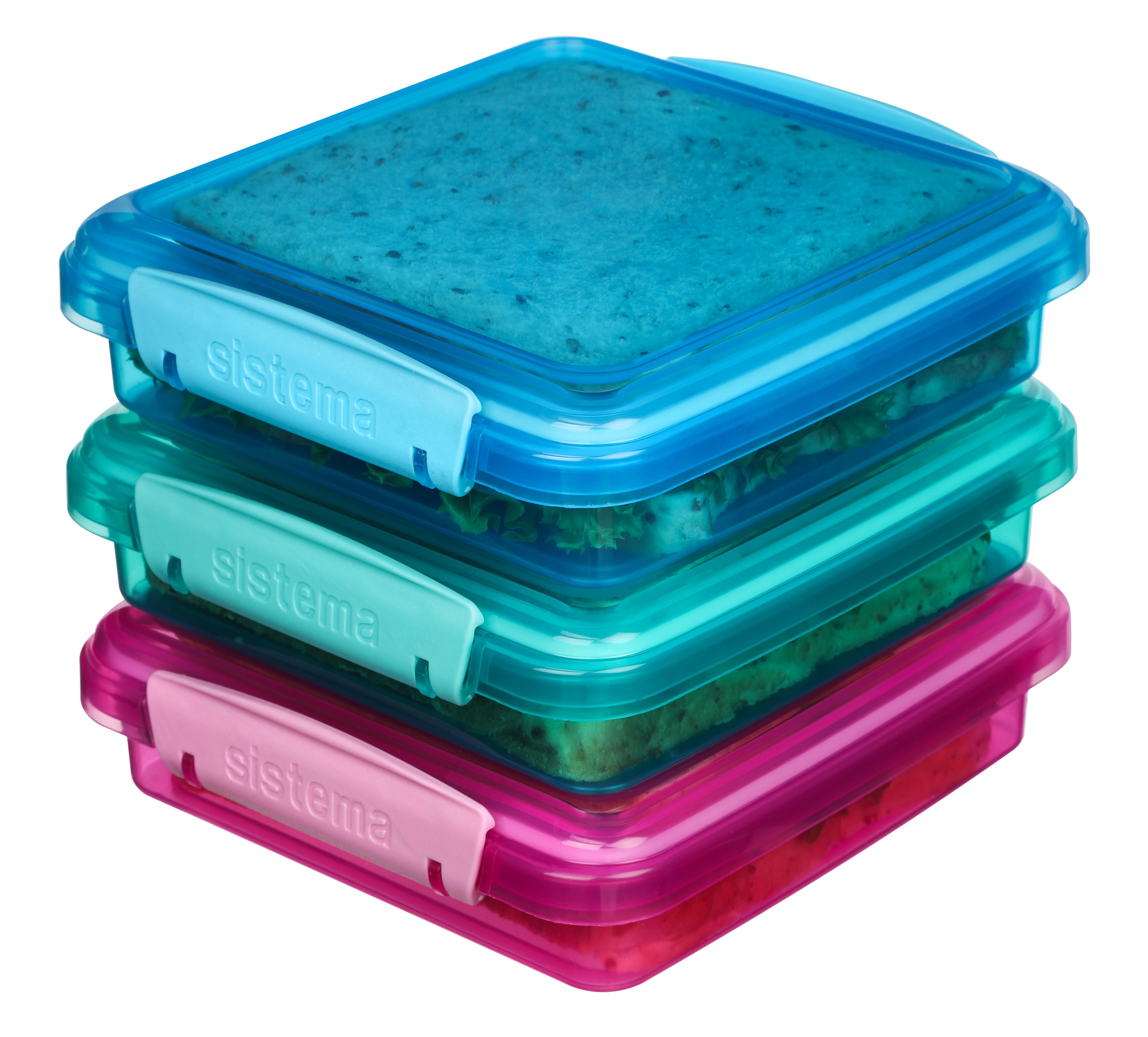 Sistema Pack 450ml Sandwich Box3 Pack Lunch Coloured Køkkenapparat 41647