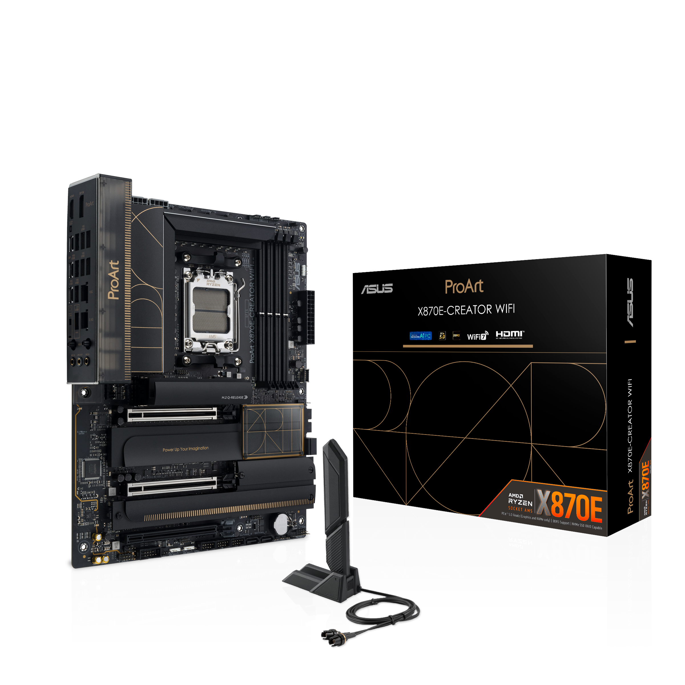 ASUS PROART X870E-CREATOR WIFI Bundkort - AMD X870E - AMD AM5 - DDR5 RAM - ATX