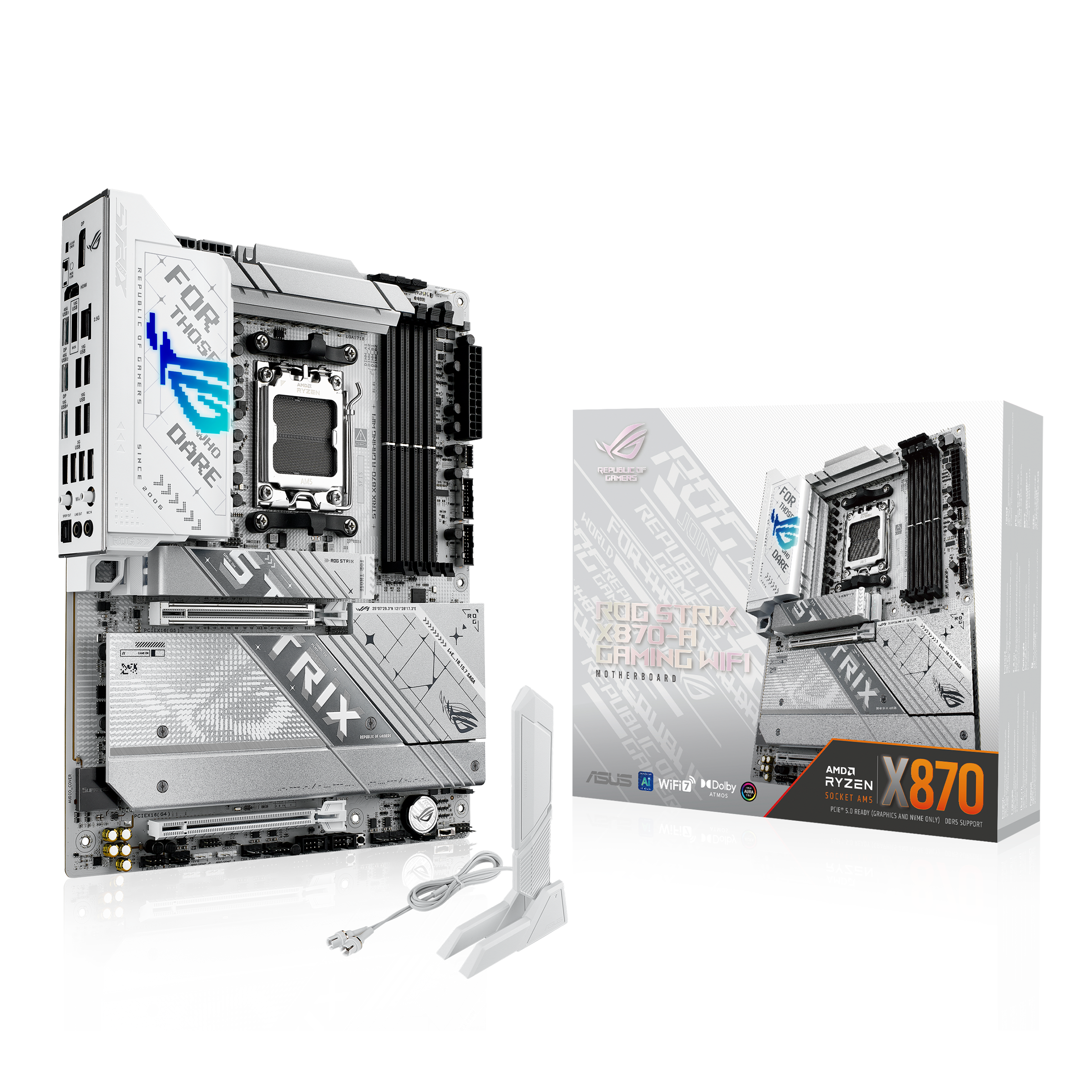 ASUS ROG STRIX X870-A GAMING WIFI Bundkort - AMD X870 - AMD AM5 - DDR5 RAM - ATX