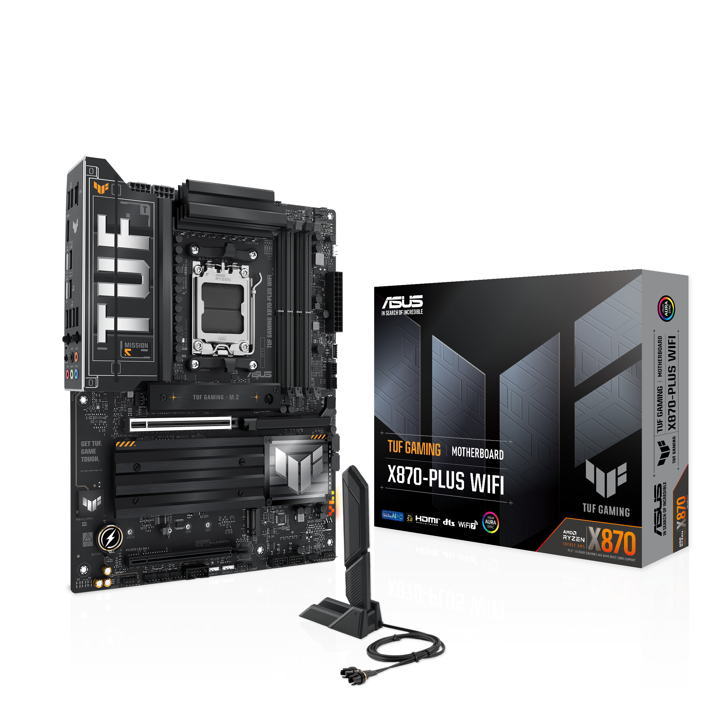 ASUS TUF GAMING X870-PLUS WIFI Bundkort - AMD X870 - AMD AM5 - DDR5 RAM - ATX
