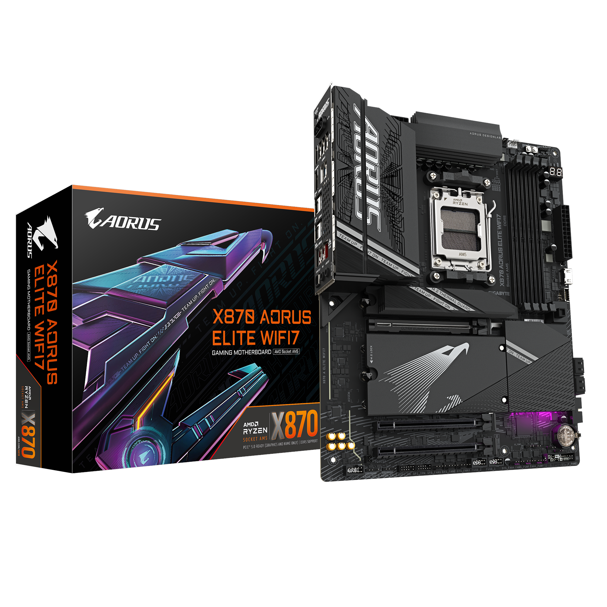 GIGABYTE X870 AORUS ELITE WIFI7 Bundkort - AMD X870 - AMD AM5 - DDR5 RAM - ATX