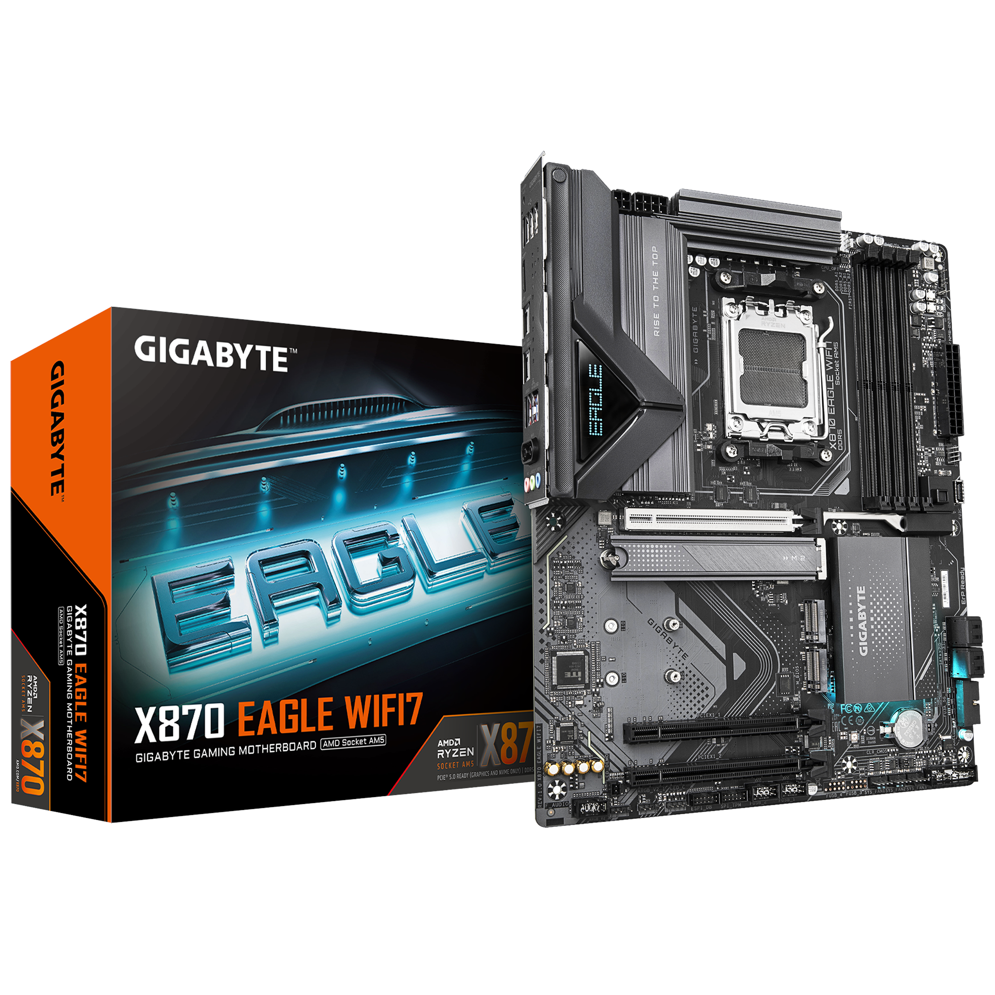 GIGABYTE X870 EAGLE WIFI7 Bundkort - AMD X870 - AMD AM5 - DDR5 RAM - ATX