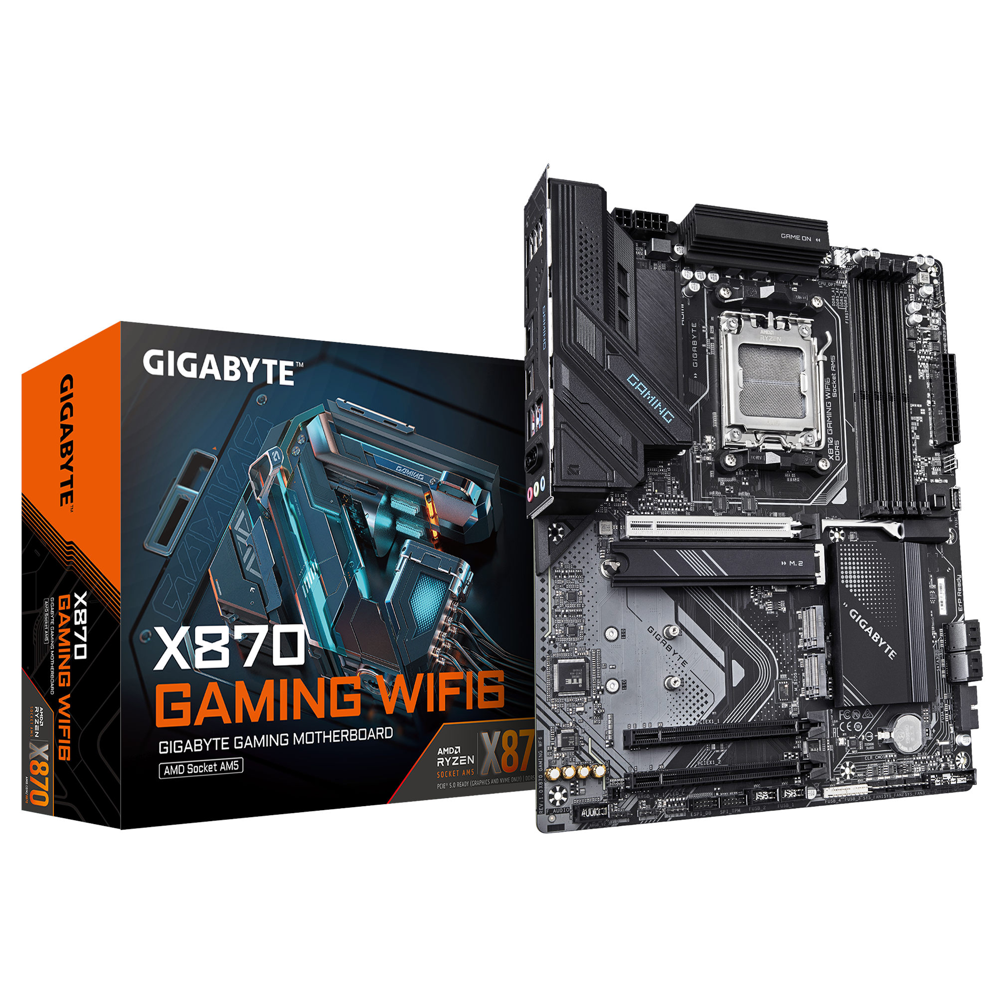 GIGABYTE X870 GAMING WIFI6 Bundkort - AMD X870 - AMD AM5 - DDR5 RAM - ATX Bundkort X870 GAMING WF6
