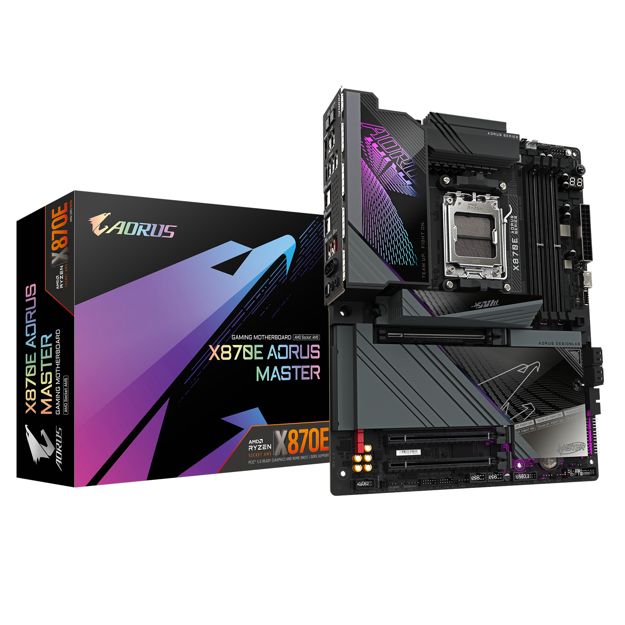 GIGABYTE X870E AORUS MASTER Bundkort - AMD X870E - AMD AM5 - DDR5 RAM - ATX Bundkort
