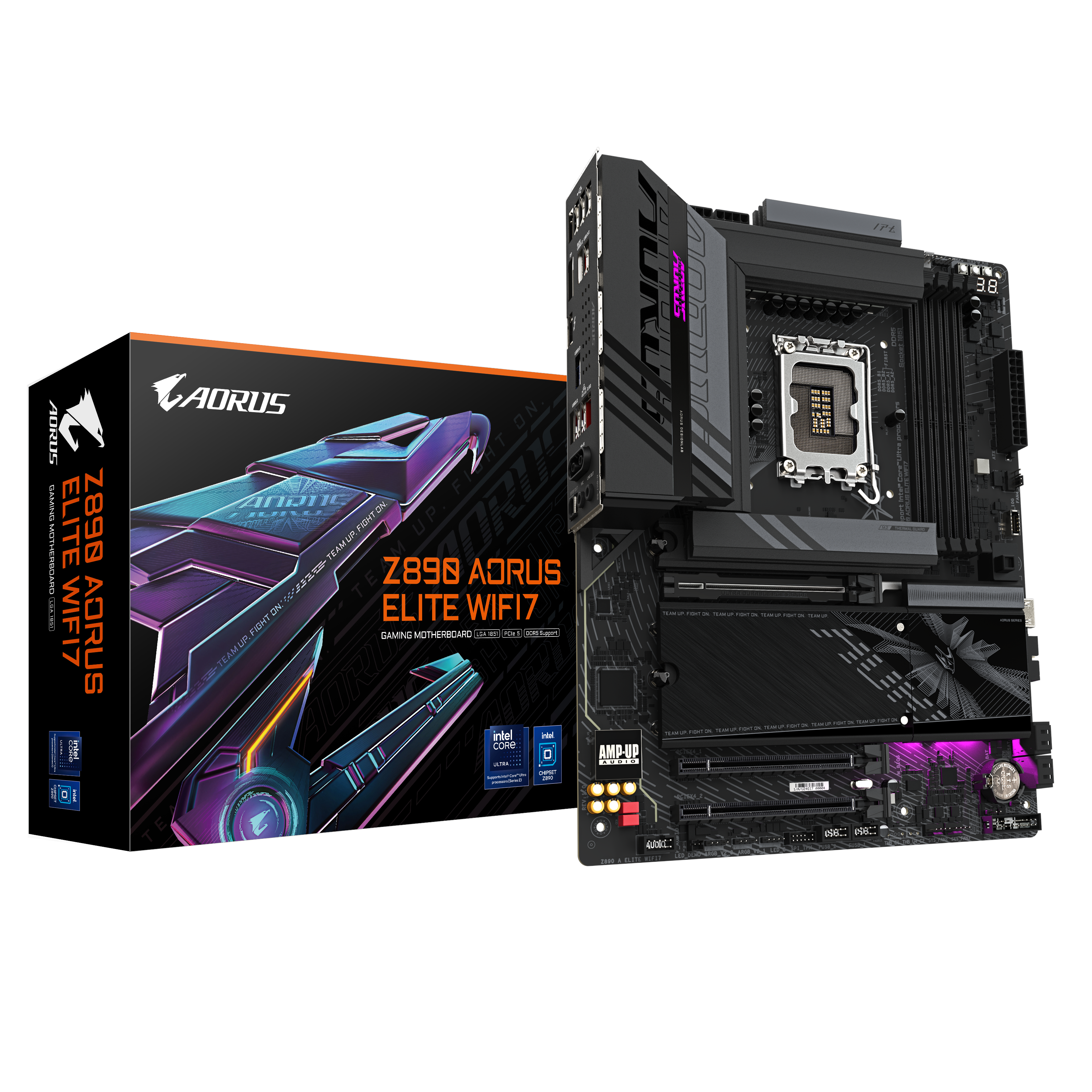 GIGABYTE Z890 AORUS ELITE WIFI7 Bundkort - Intel Z890 - Intel LGA1851 - DDR5 RAM - ATX